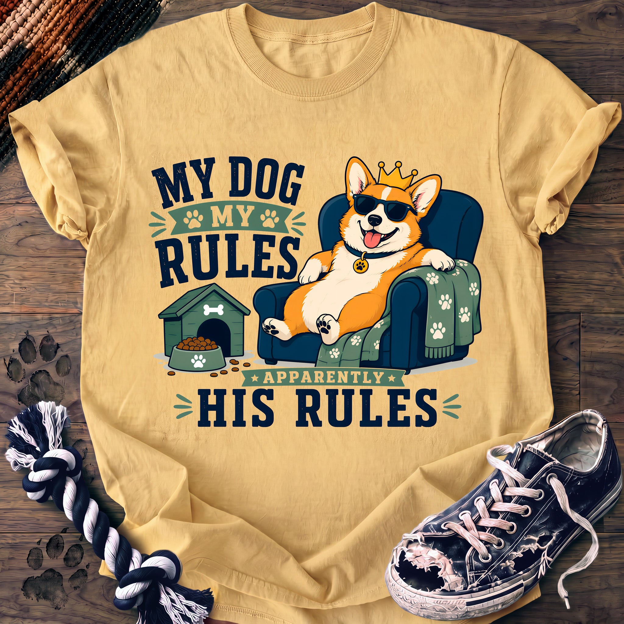 PAWSSION CLUB t-shirt in Butter color - SKU PC-0346