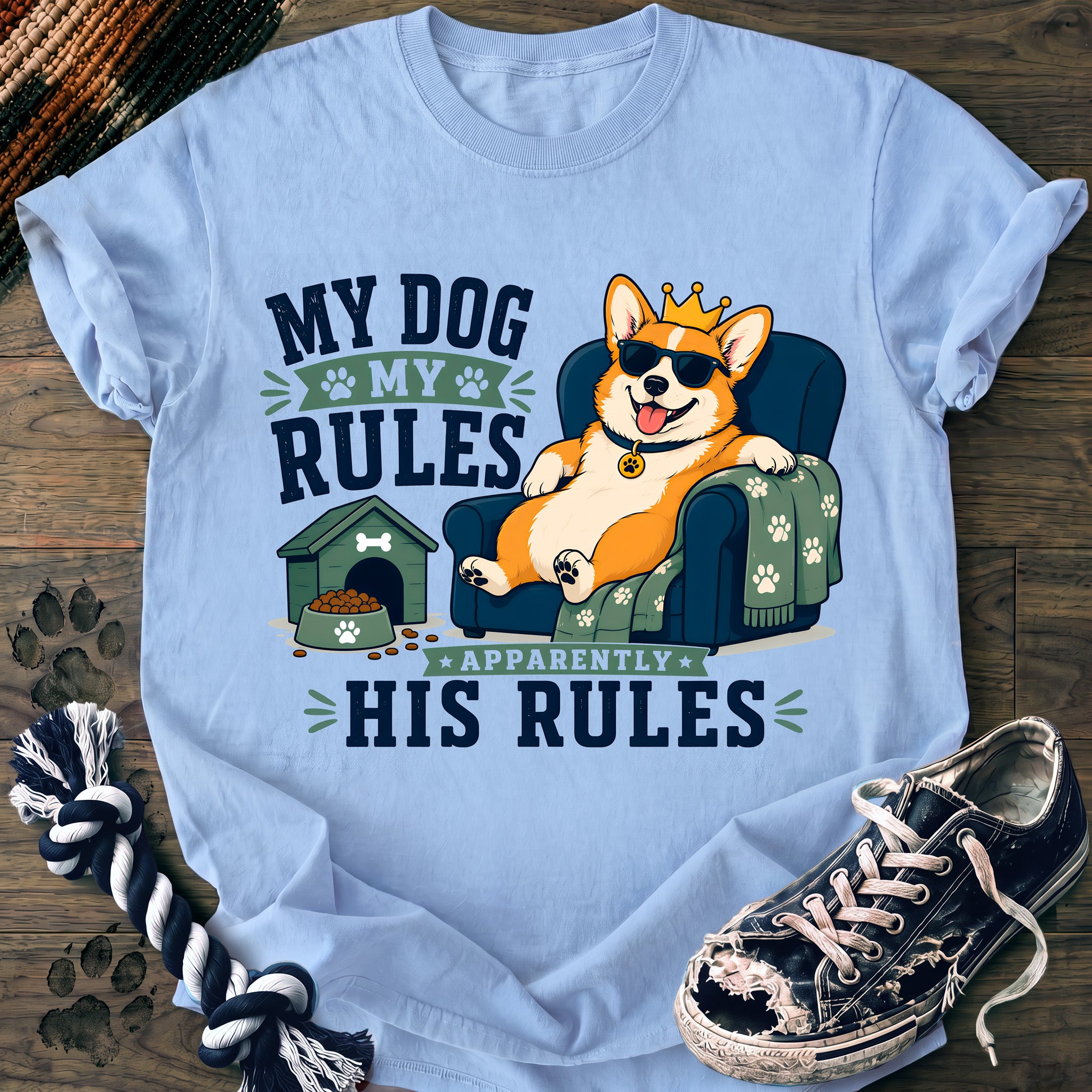 PAWSSION CLUB t-shirt in Chambray color - SKU PC-0346
