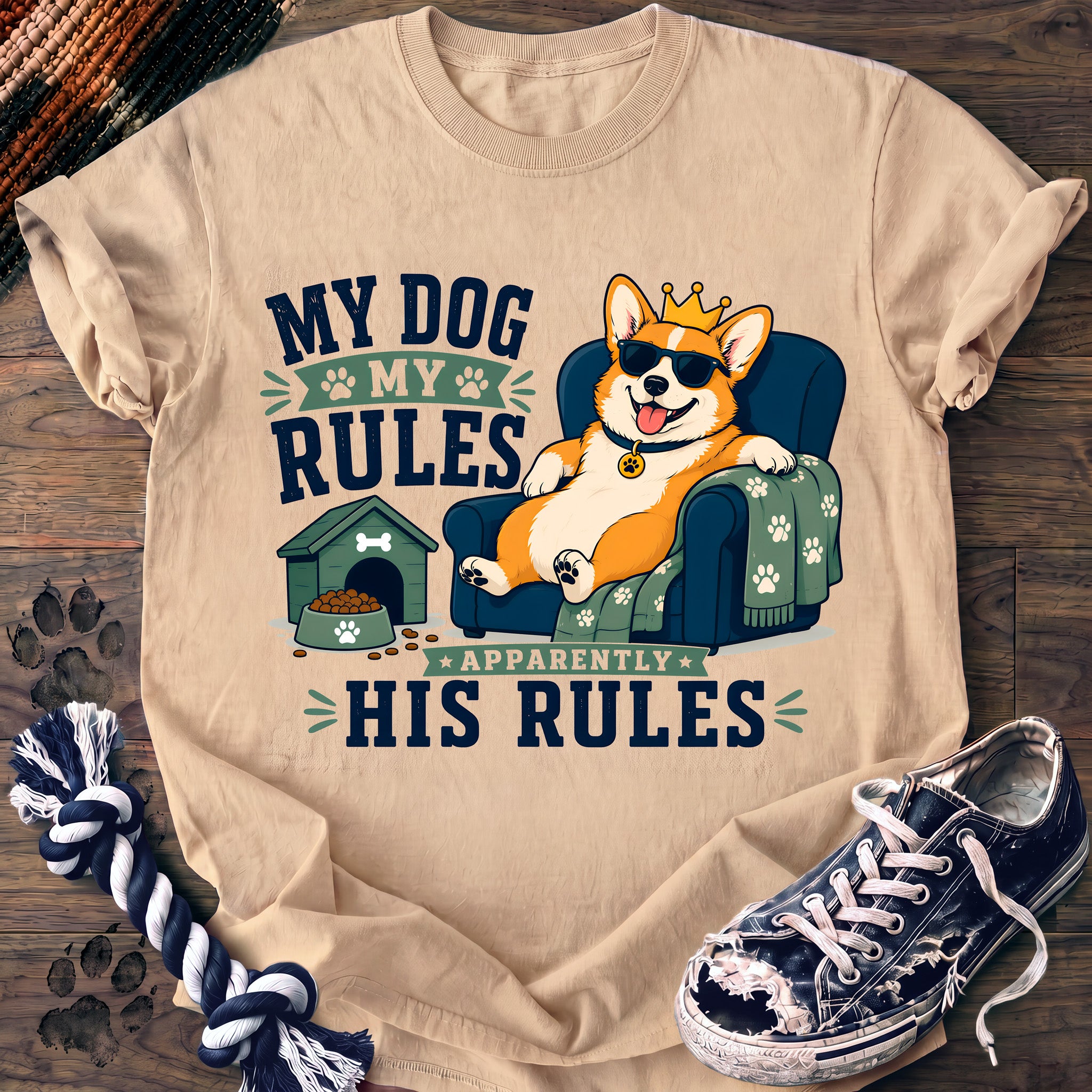 PAWSSION CLUB t-shirt in Ivory color - SKU PC-0346