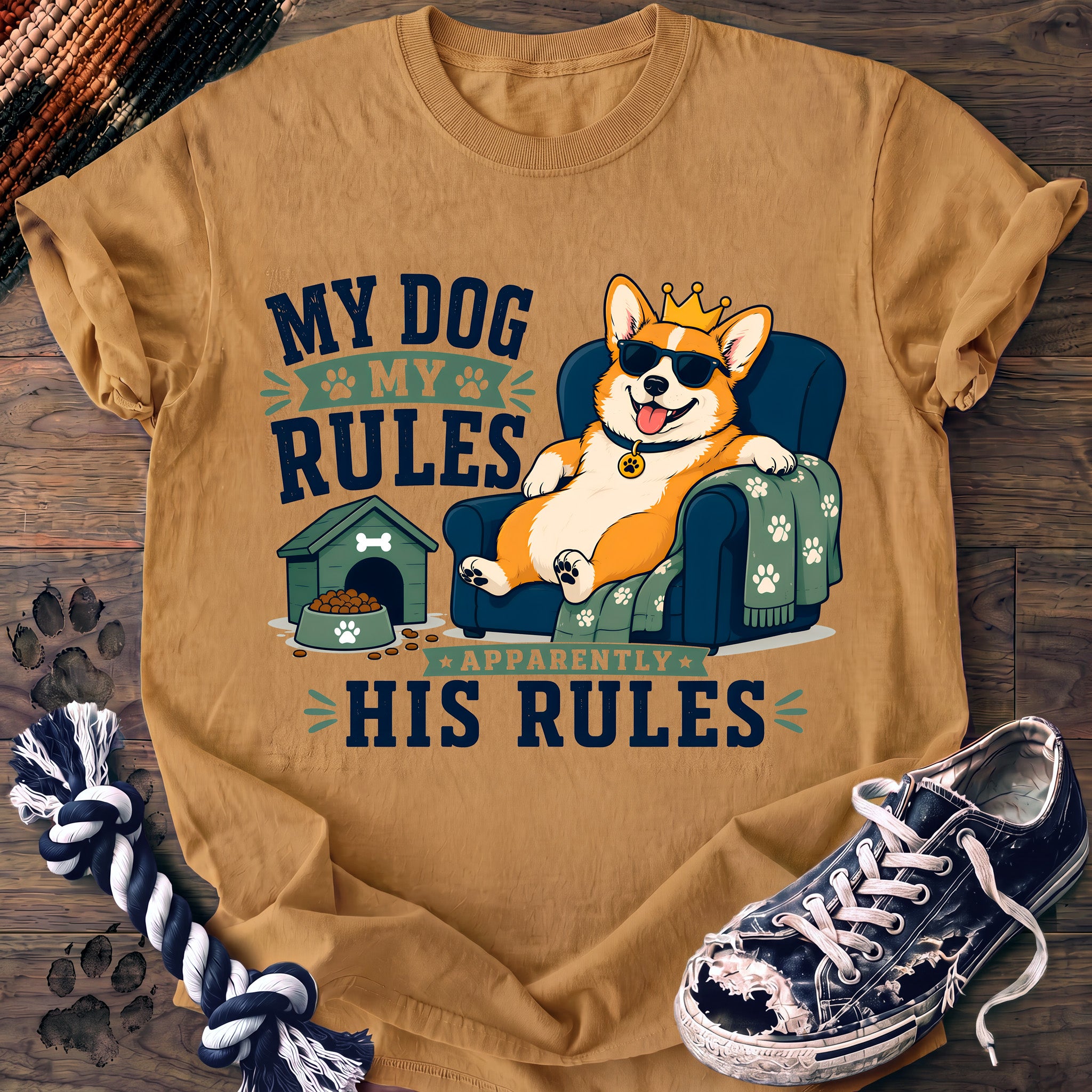 PAWSSION CLUB t-shirt in Mustard color - SKU PC-0346