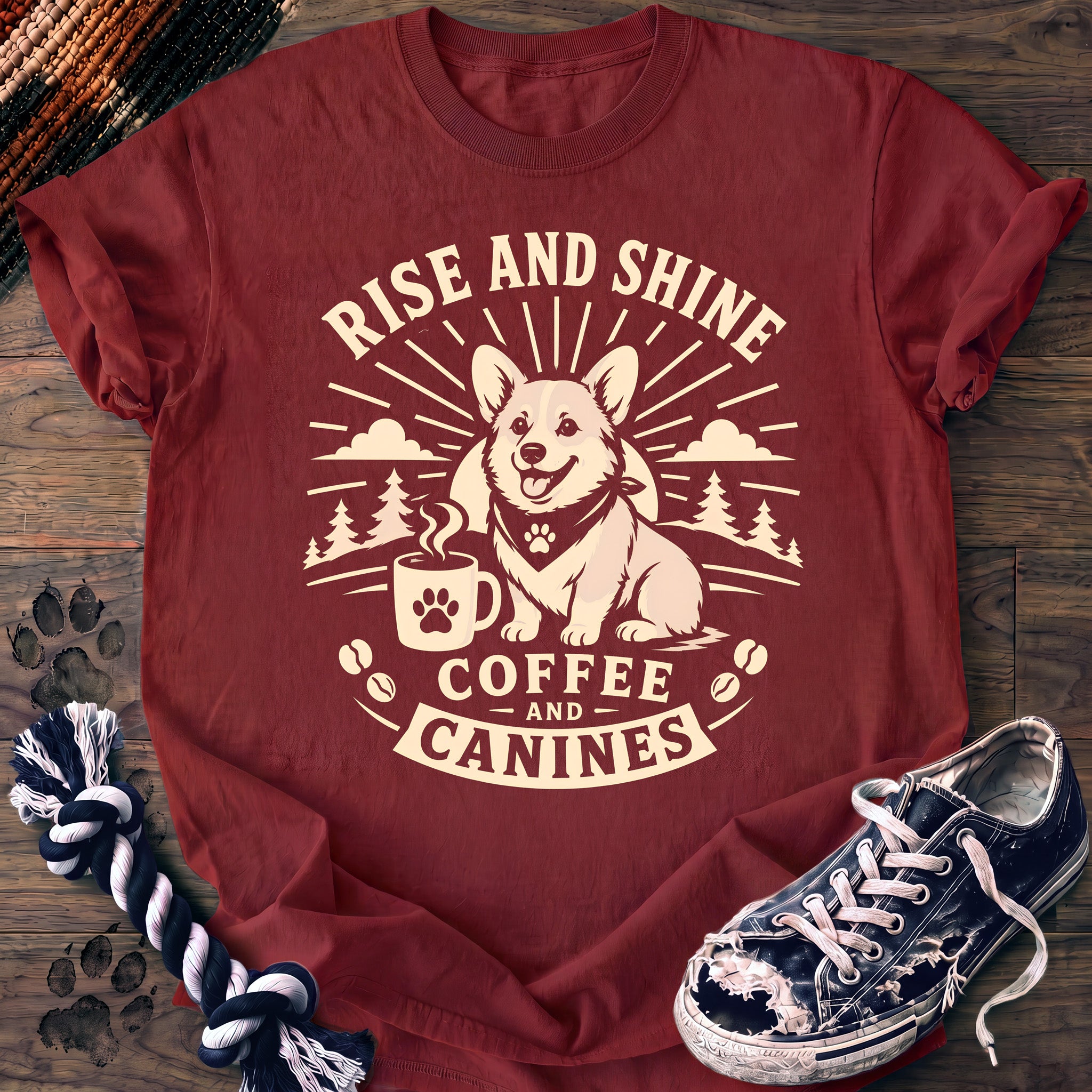 PAWSSION CLUB t-shirt in Chili color - SKU PC-0348