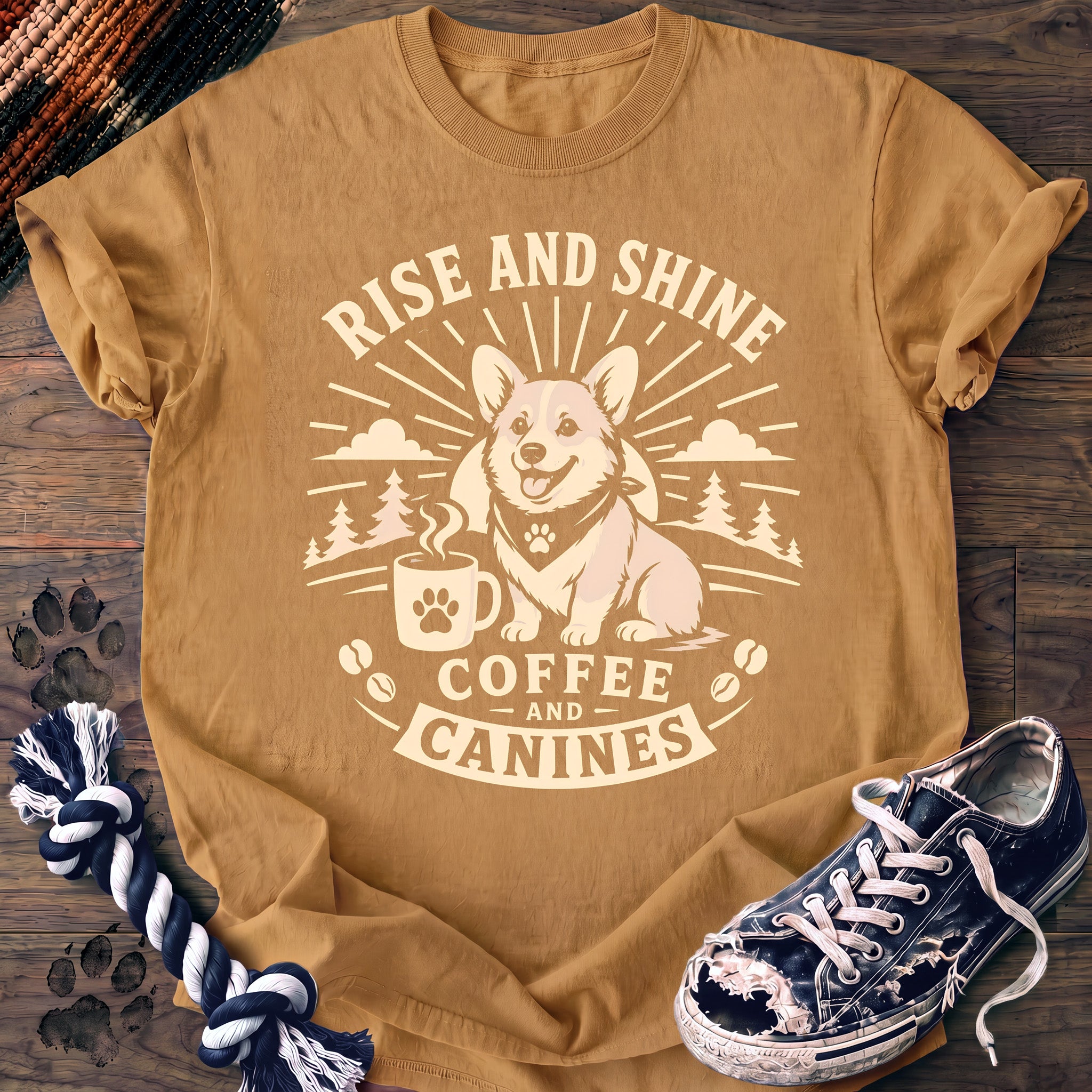 PAWSSION CLUB t-shirt in Mustard color - SKU PC-0348