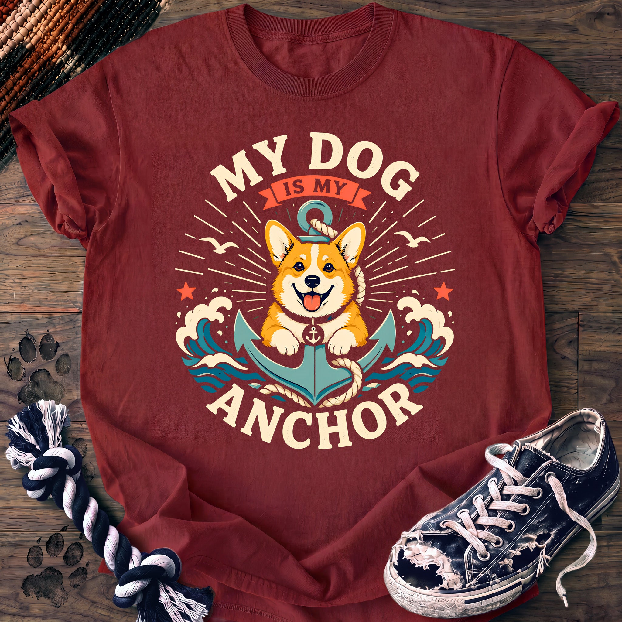 PAWSSION CLUB t-shirt in Chili color - SKU PC-0353