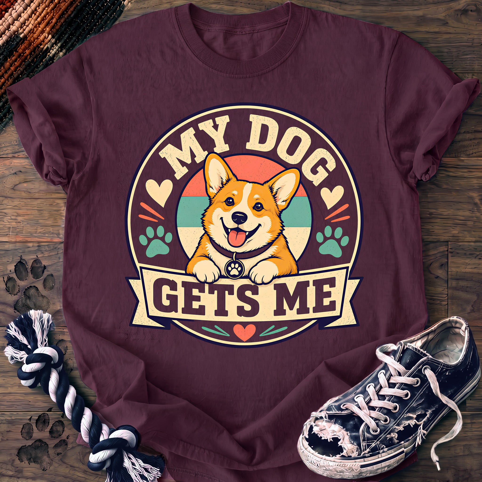 PAWSSION CLUB t-shirt in Berry color - SKU PC-0354