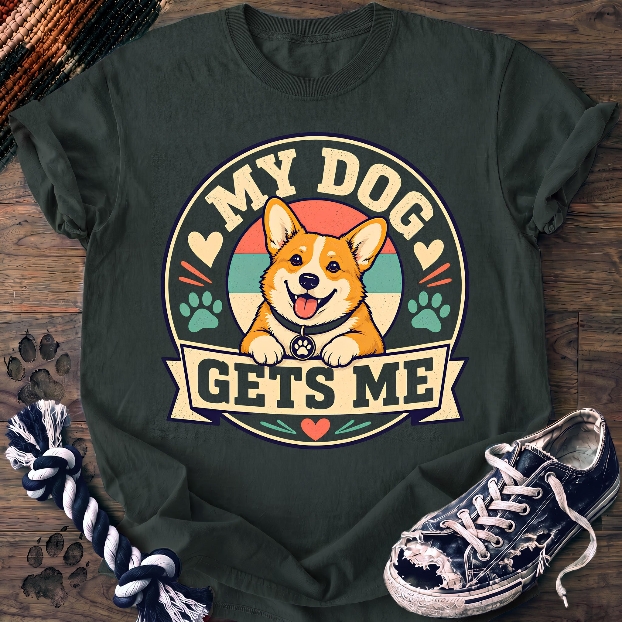 PAWSSION CLUB t-shirt in BlueSpruce color - SKU PC-0354