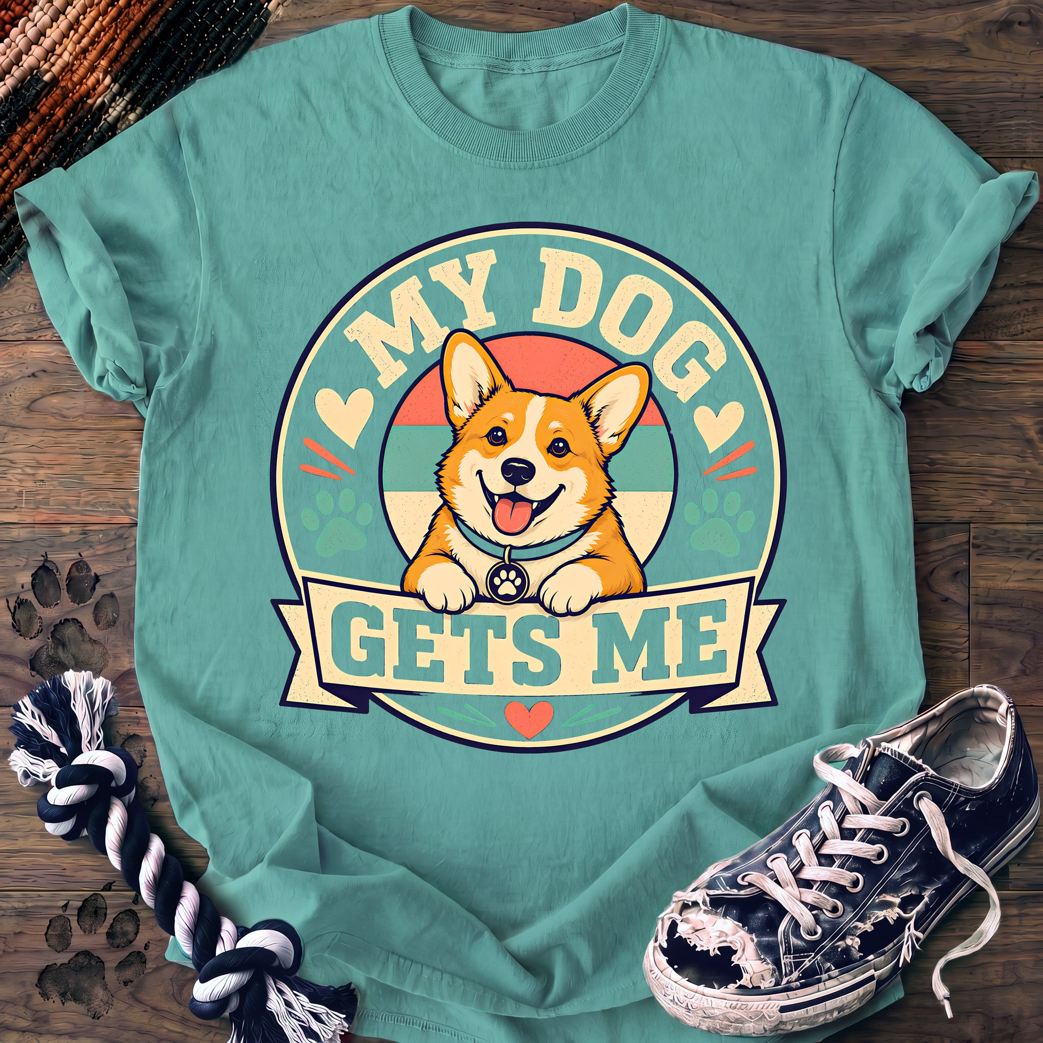PAWSSION CLUB t-shirt in ChalkyMint color - SKU PC-0354