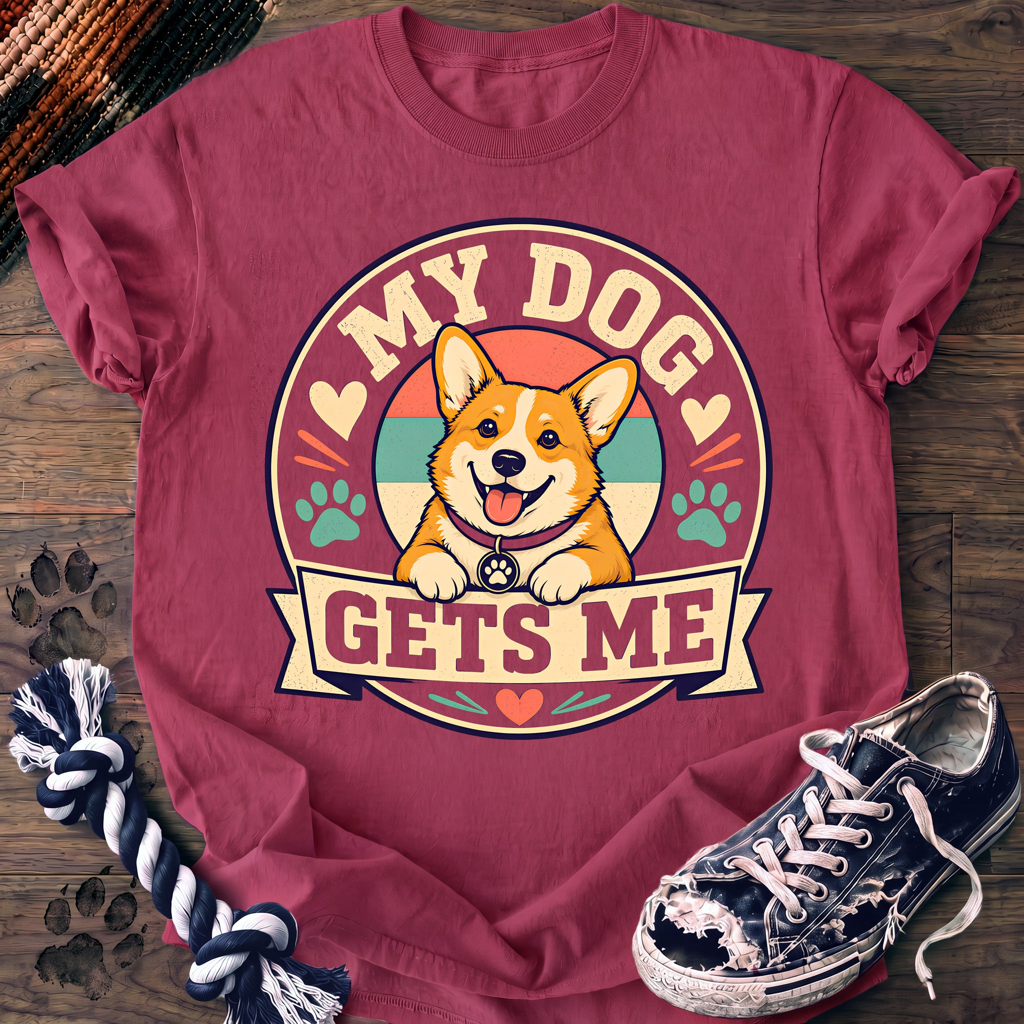 PAWSSION CLUB t-shirt in Crunchberry color - SKU PC-0354