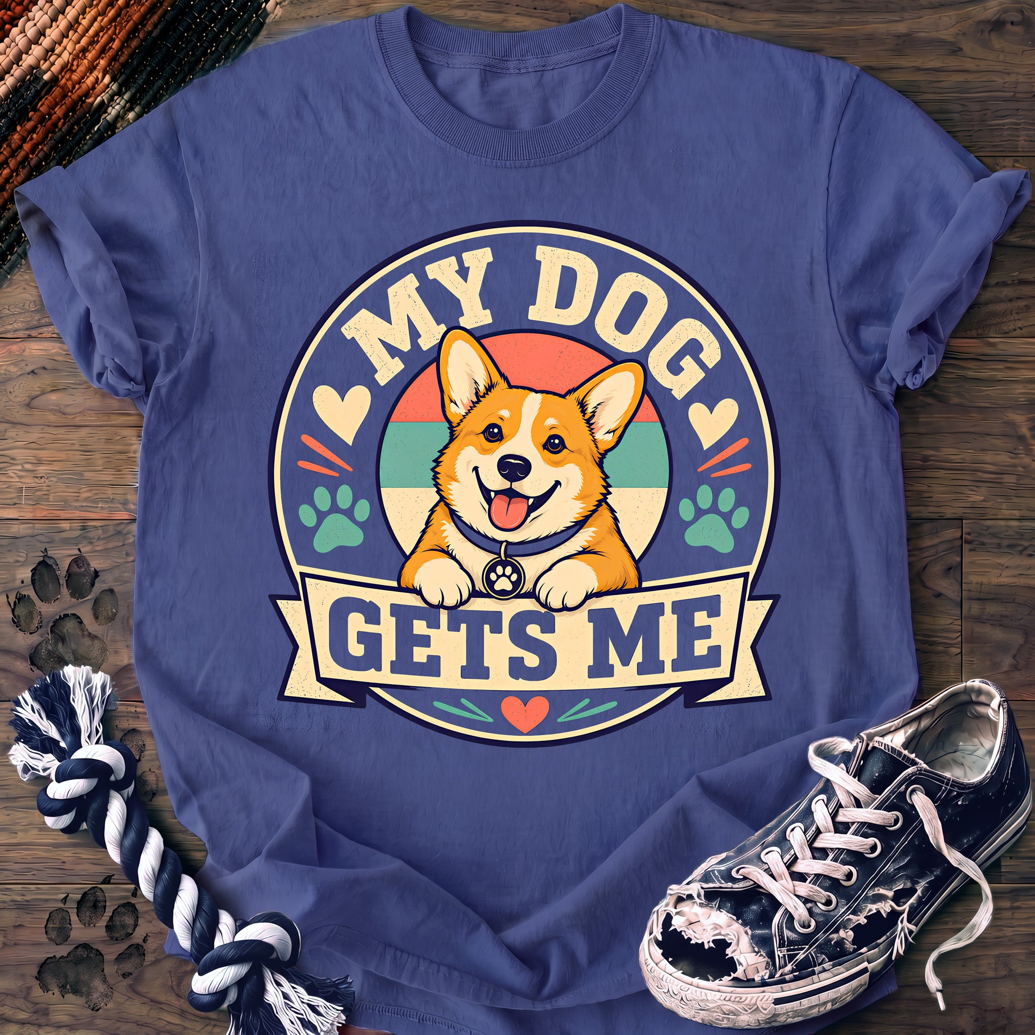 PAWSSION CLUB t-shirt in FloBlue color - SKU PC-0354