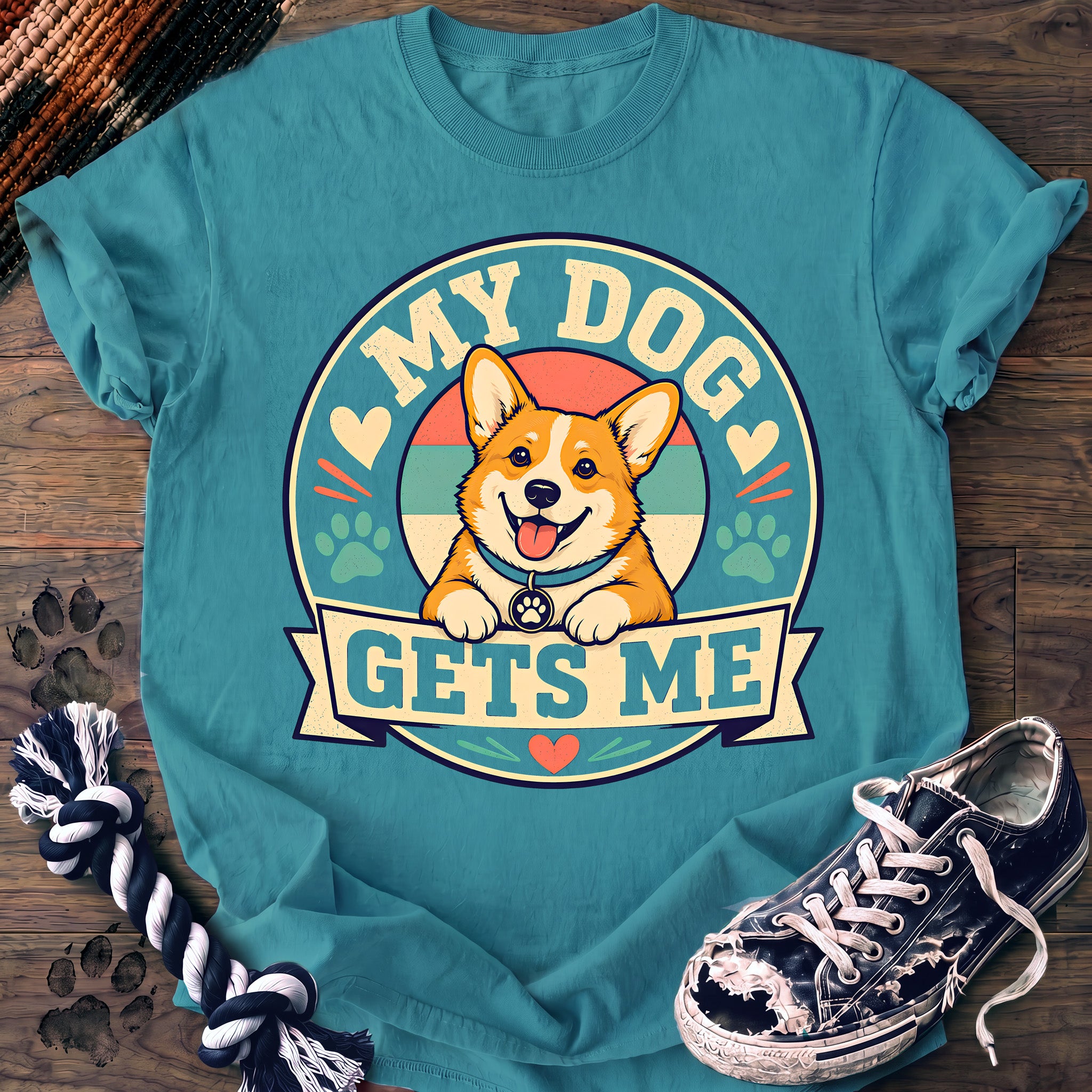 PAWSSION CLUB t-shirt in LagoonBlue color - SKU PC-0354
