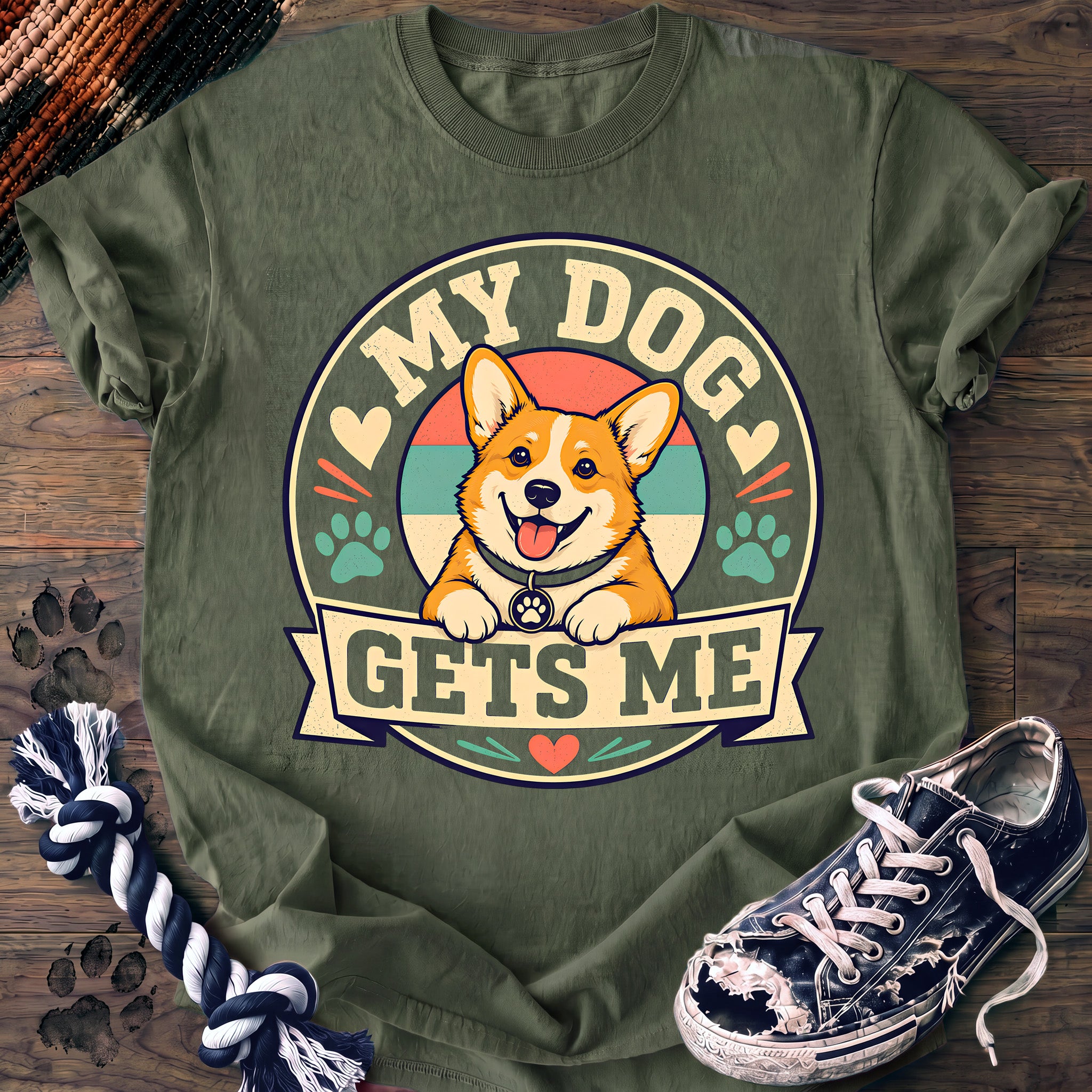 PAWSSION CLUB t-shirt in LightGreen color - SKU PC-0354