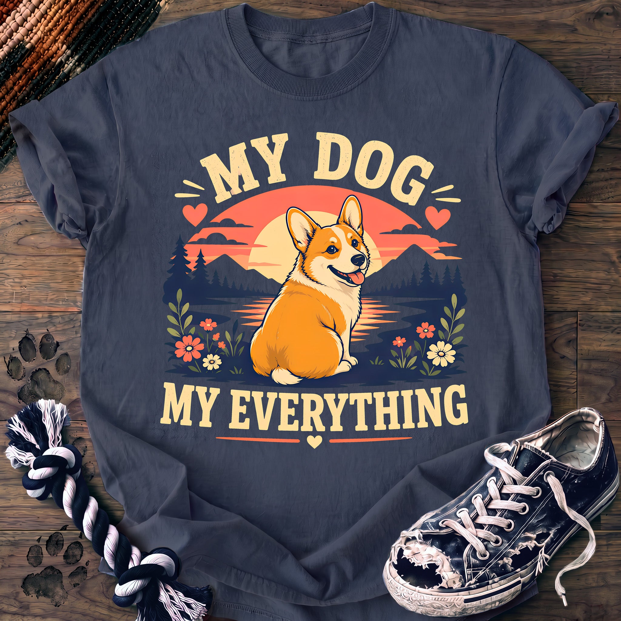 PAWSSION CLUB t-shirt in BlueJean color - SKU PC-0355