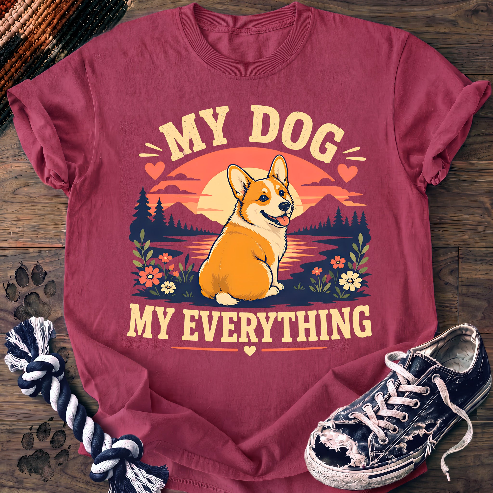 PAWSSION CLUB t-shirt in Crunchberry color - SKU PC-0355