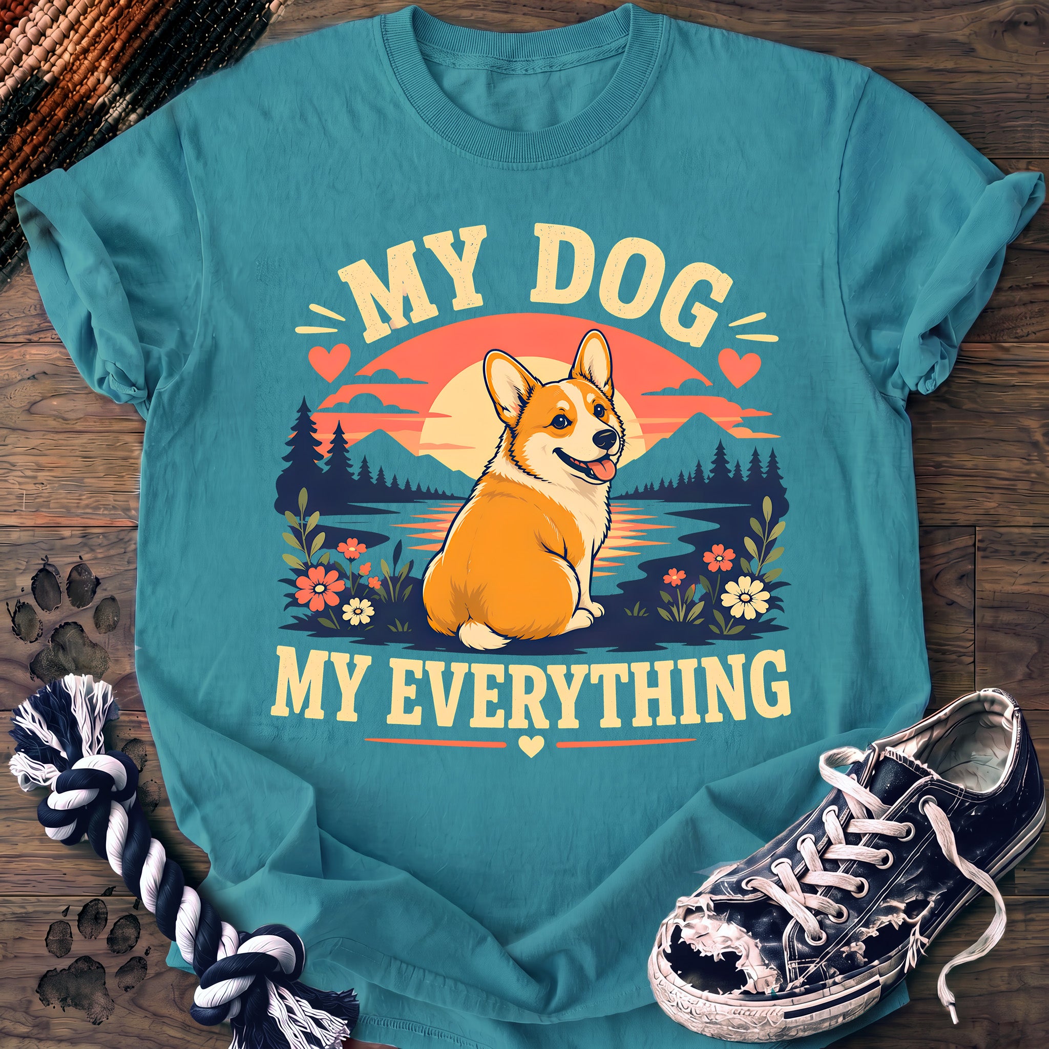 PAWSSION CLUB t-shirt in LagoonBlue color - SKU PC-0355