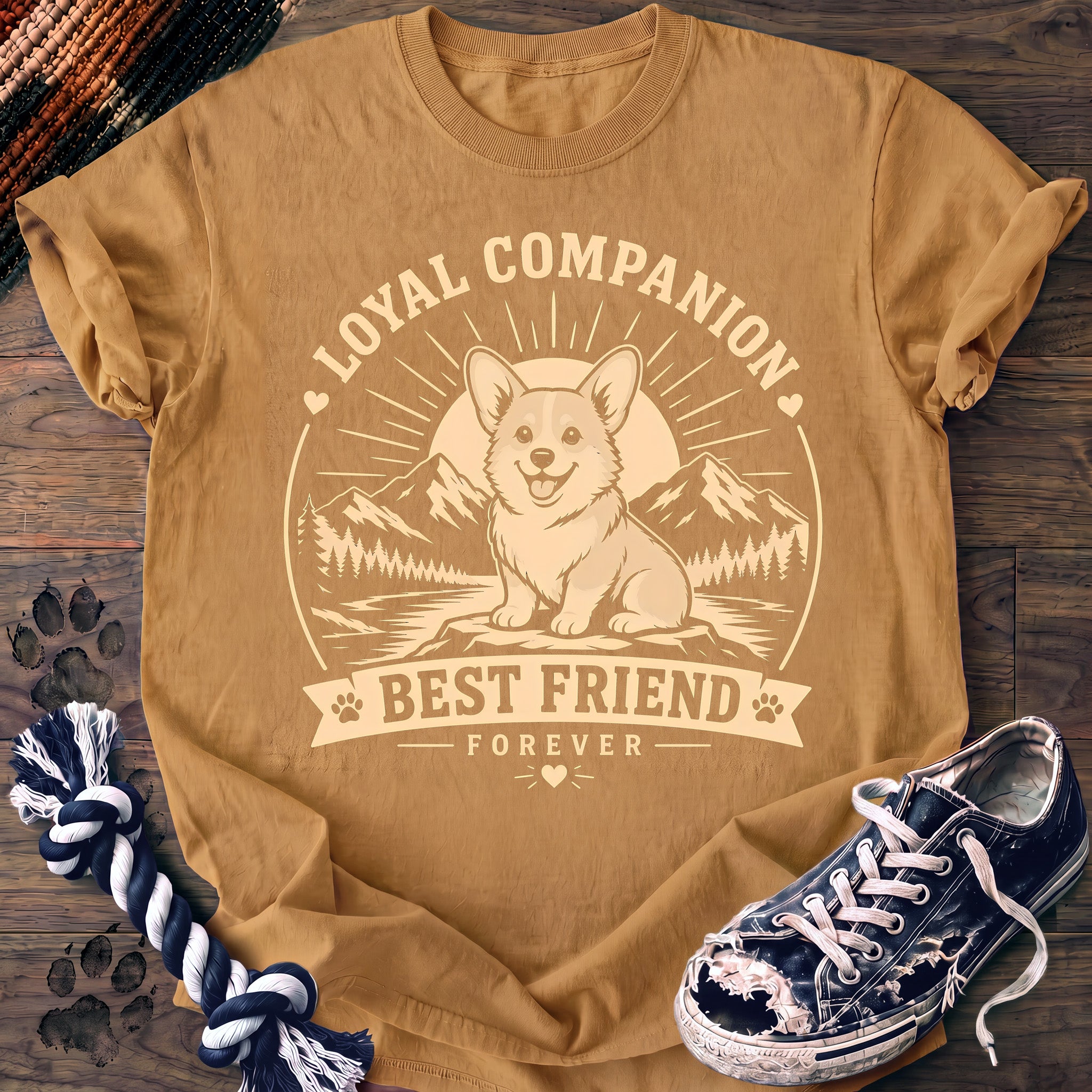 PAWSSION CLUB t-shirt in Mustard color - SKU PC-0358