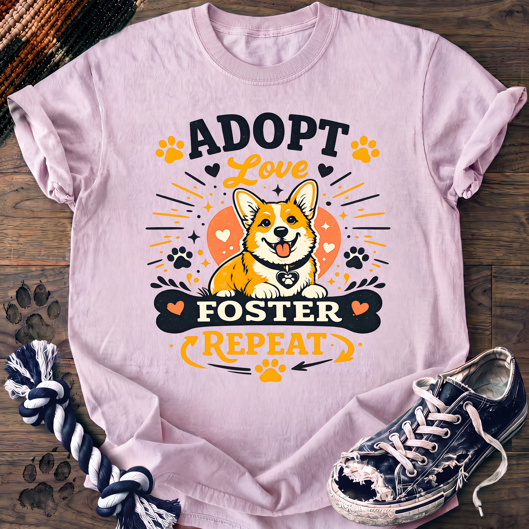 PAWSSION CLUB t-shirt in Blossom color - SKU PC-0360
