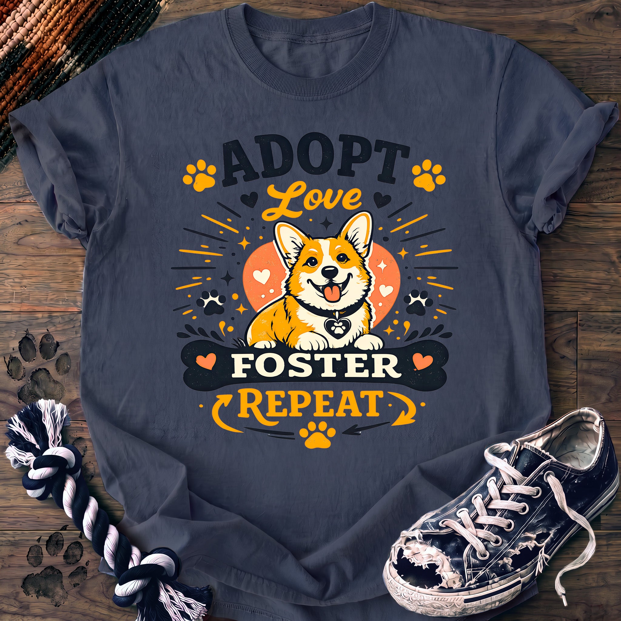 PAWSSION CLUB t-shirt in BlueJean color - SKU PC-0360