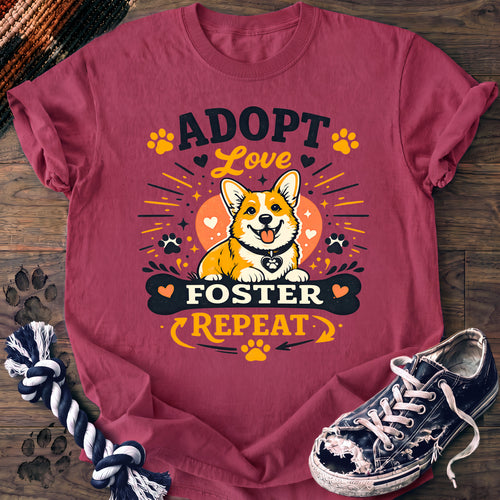 PAWSSION CLUB t-shirt in Crunchberry color - SKU PC-0360