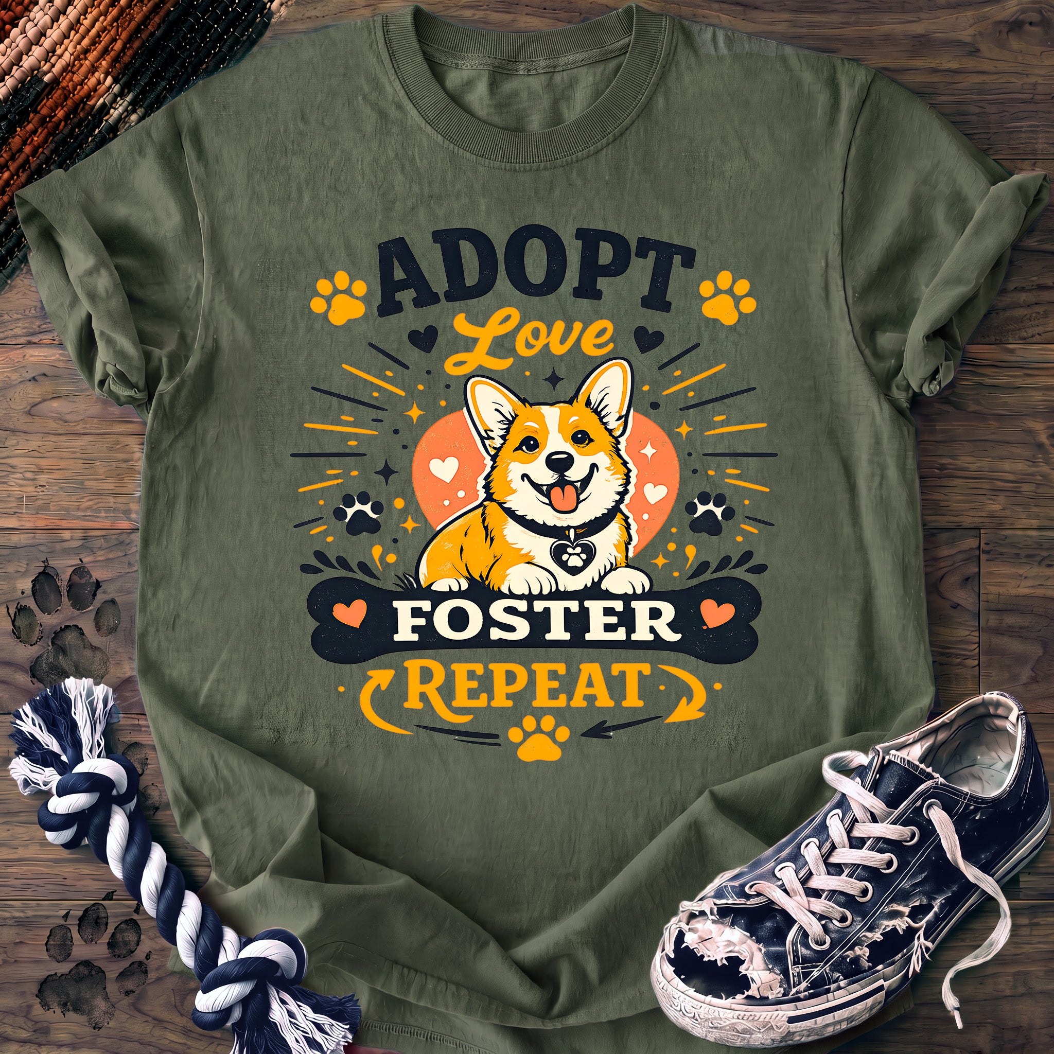PAWSSION CLUB t-shirt in LightGreen color - SKU PC-0360