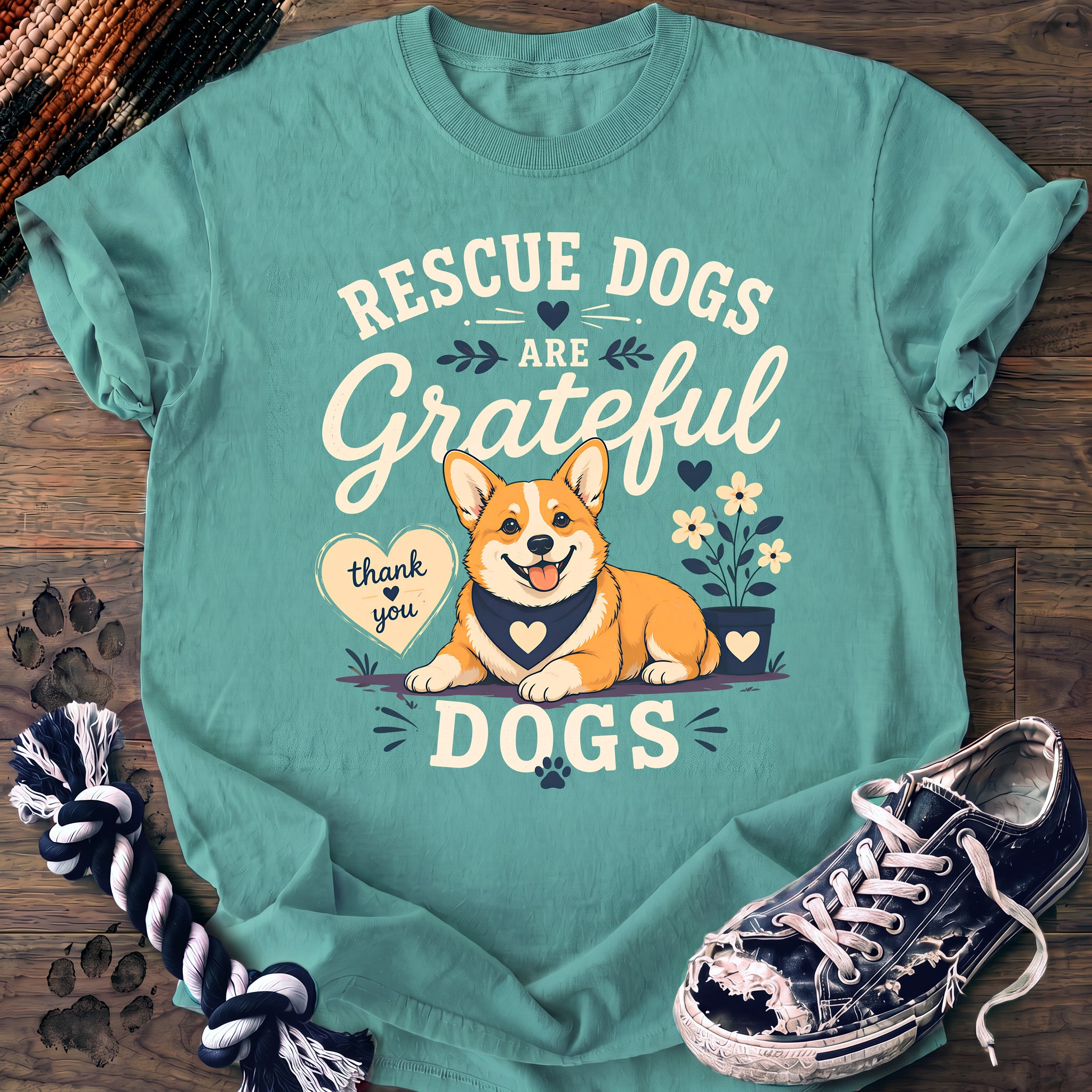 PAWSSION CLUB t-shirt in ChalkyMint color - SKU PC-0361