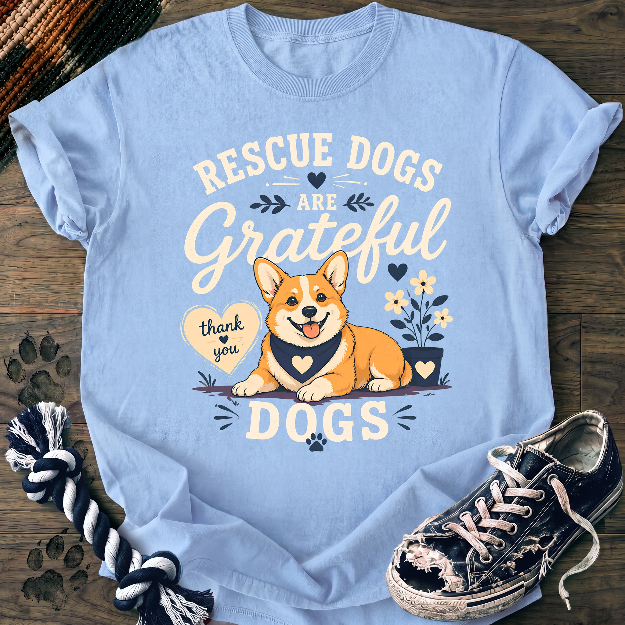 PAWSSION CLUB t-shirt in Chambray color - SKU PC-0361
