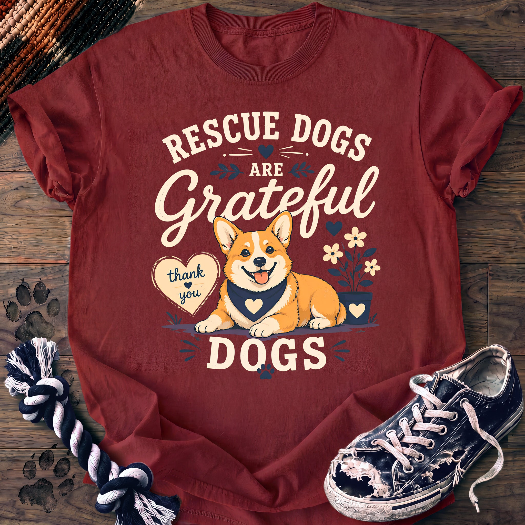 PAWSSION CLUB t-shirt in Chili color - SKU PC-0361