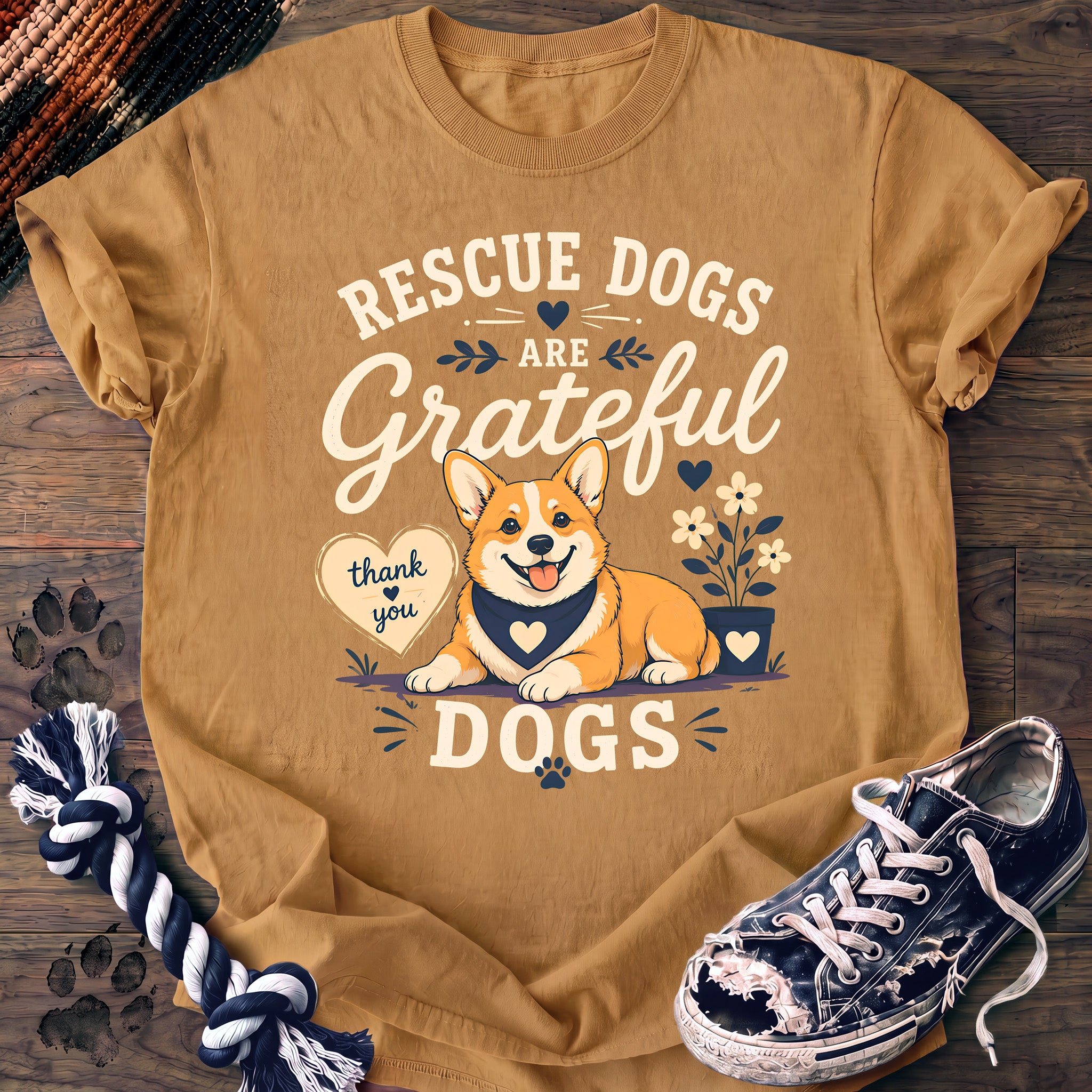 PAWSSION CLUB t-shirt in Mustard color - SKU PC-0361