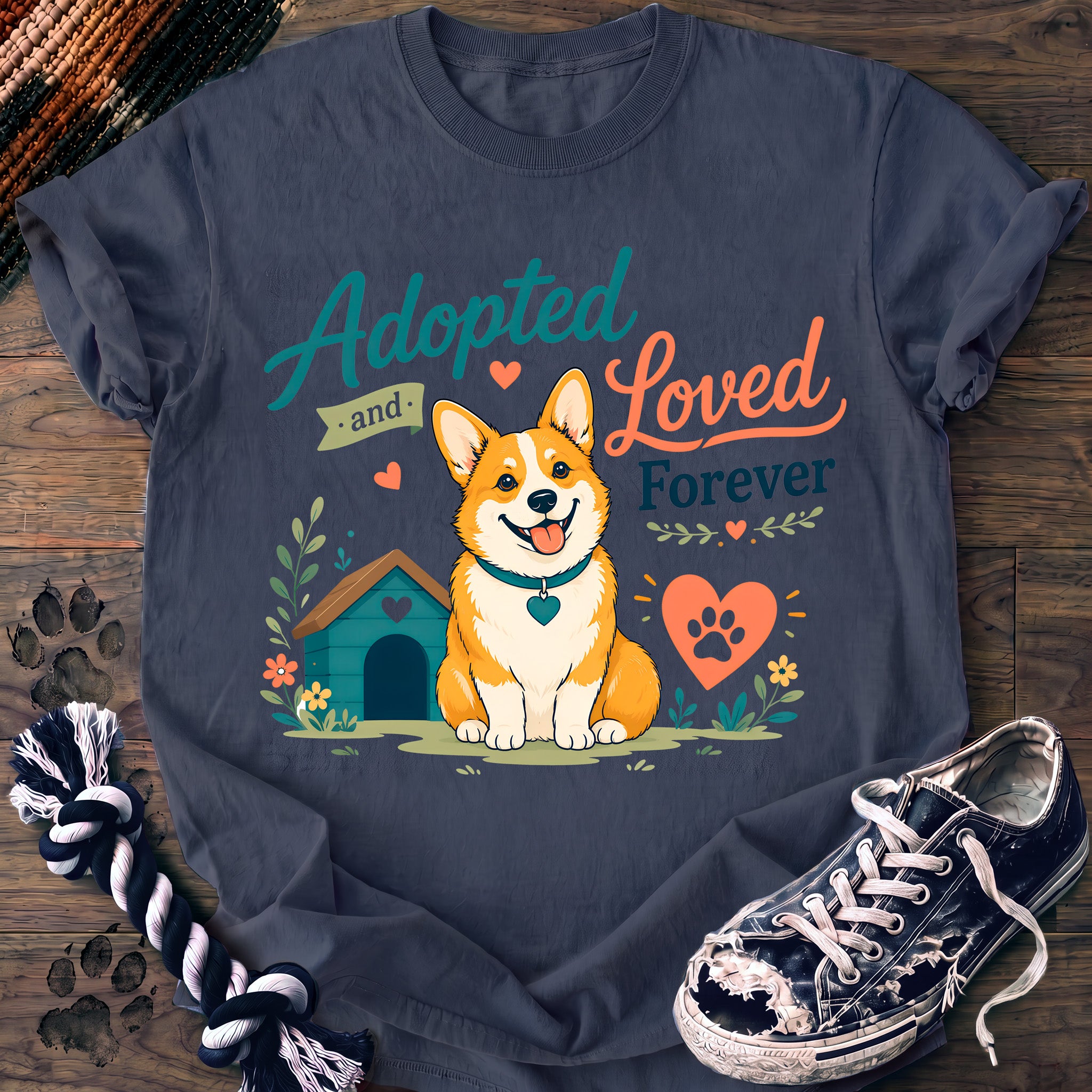 PAWSSION CLUB t-shirt in BlueJean color - SKU PC-0362