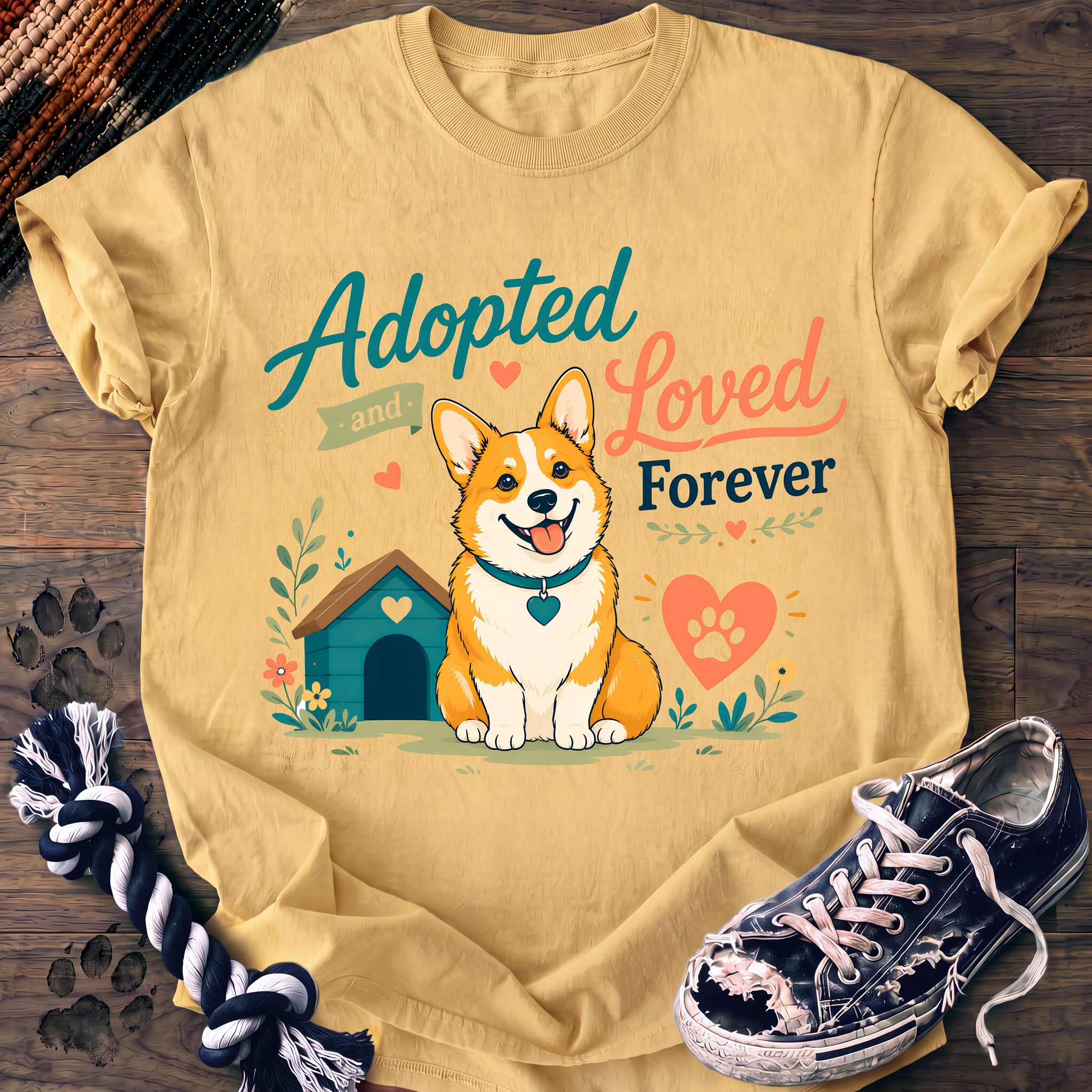 PAWSSION CLUB t-shirt in Butter color - SKU PC-0362