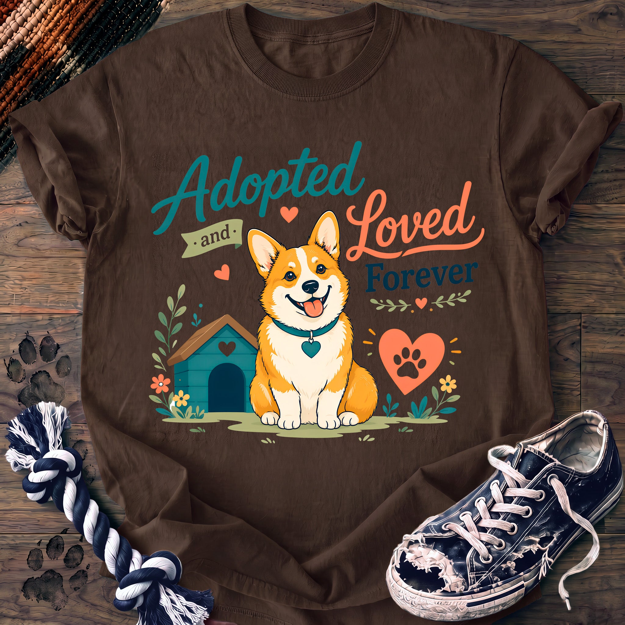 PAWSSION CLUB t-shirt in Espresso color - SKU PC-0362