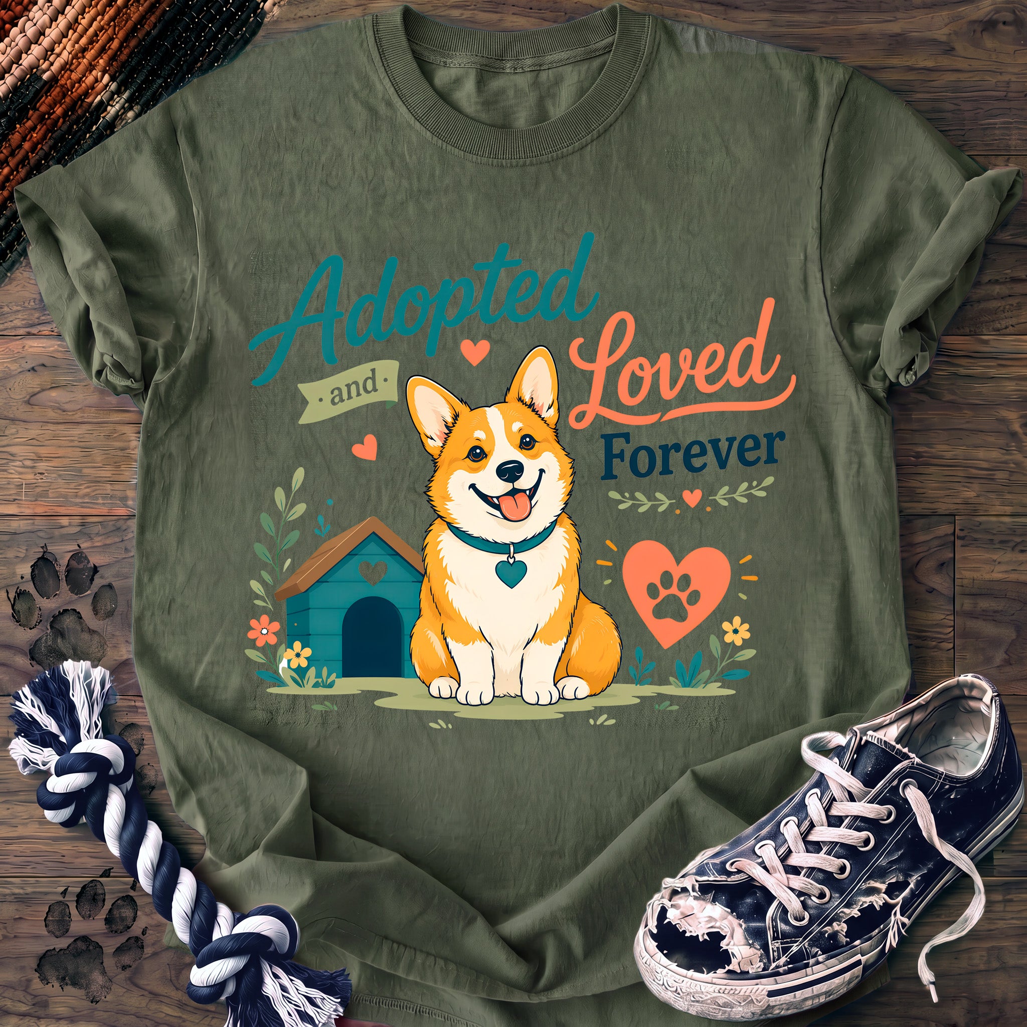 PAWSSION CLUB t-shirt in LightGreen color - SKU PC-0362