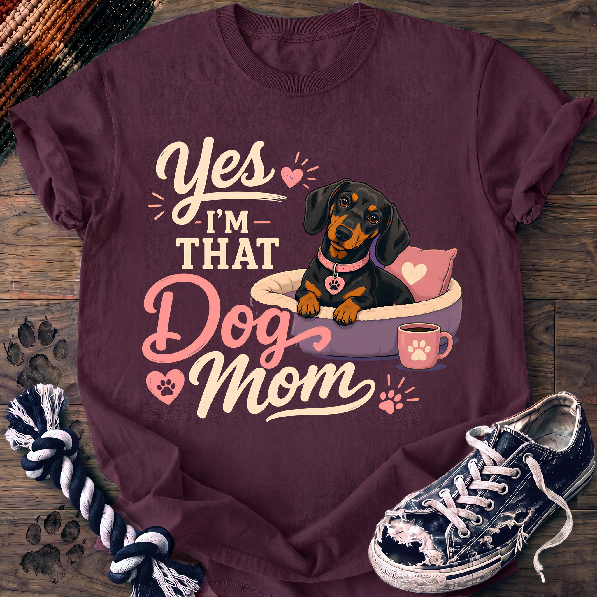 PAWSSION CLUB t-shirt in Berry color - SKU PC-0366