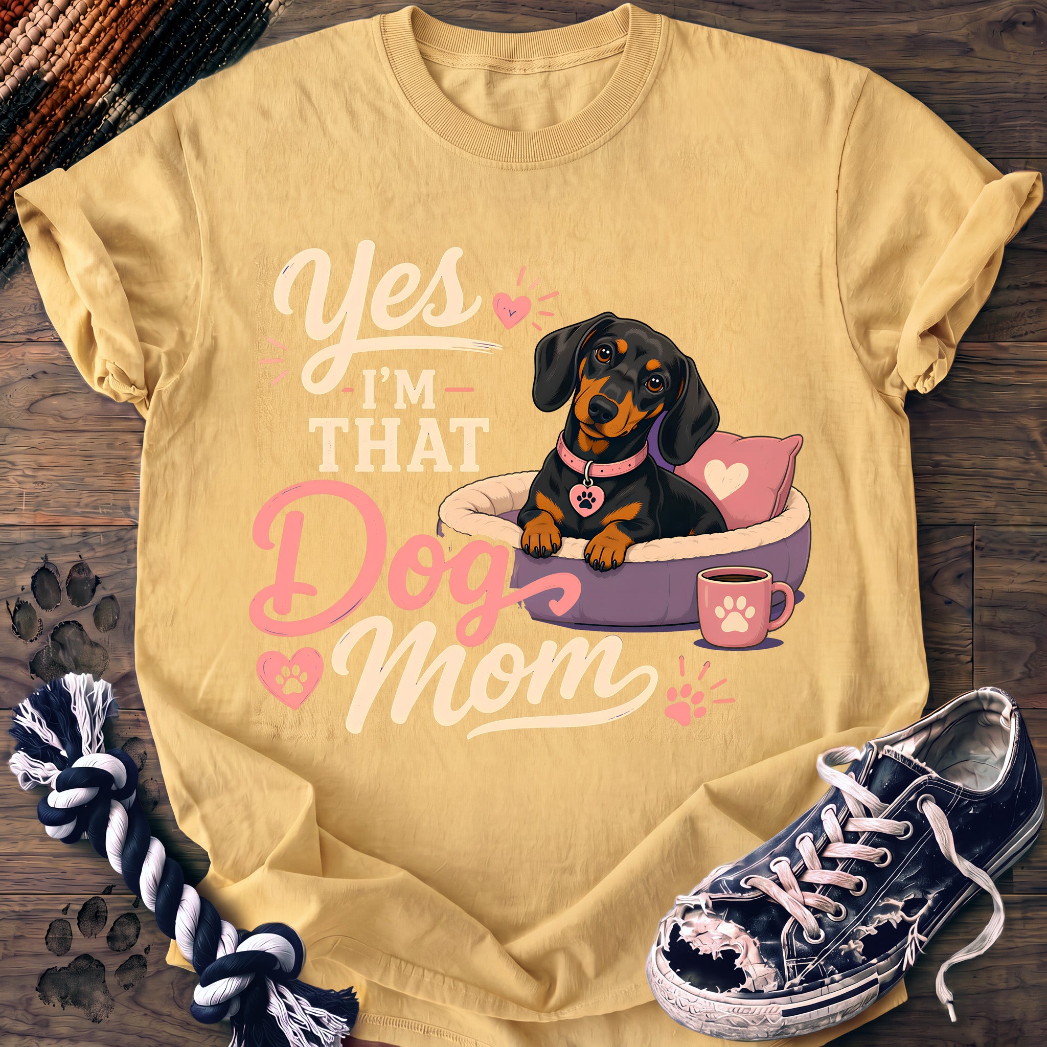 PAWSSION CLUB t-shirt in Butter color - SKU PC-0366