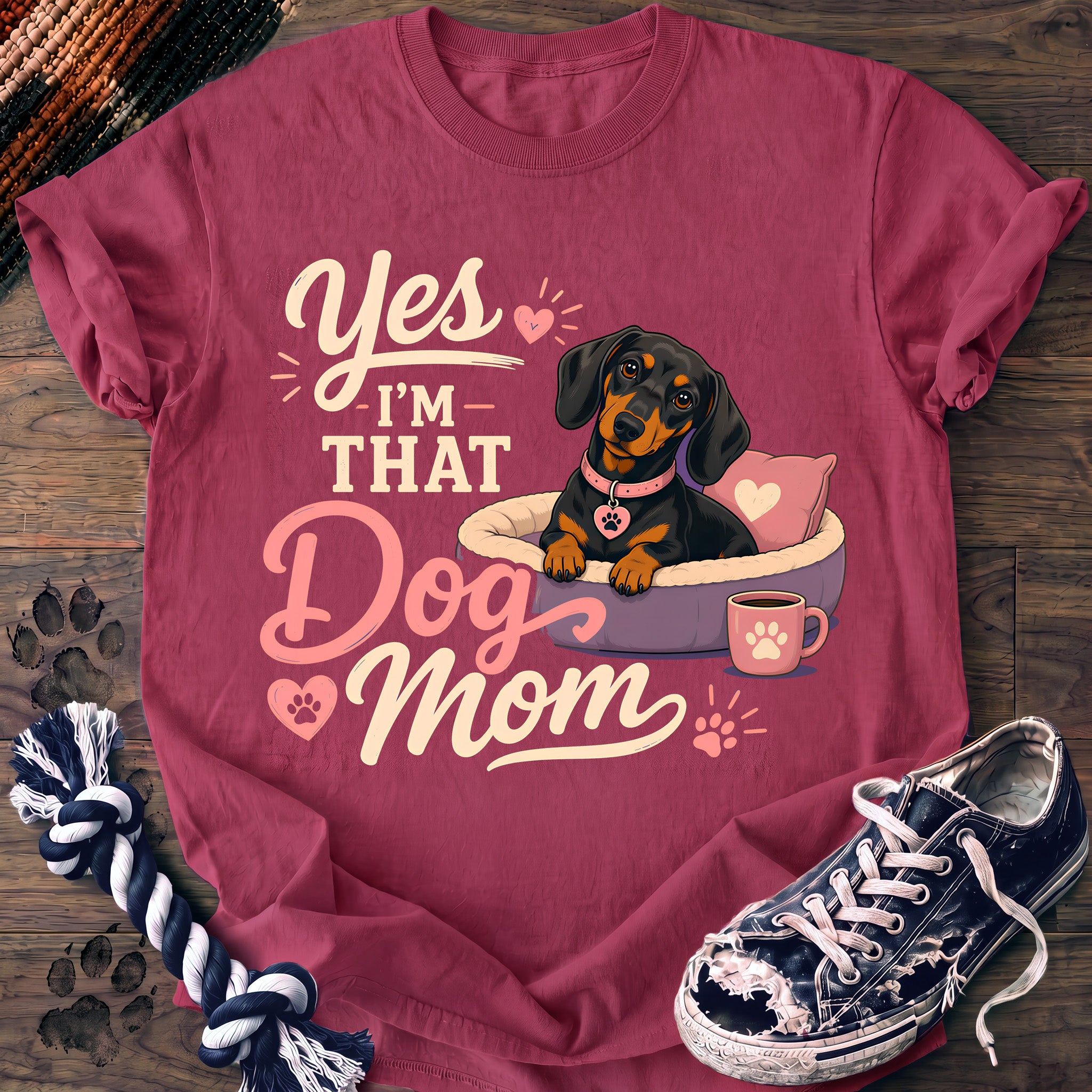 PAWSSION CLUB t-shirt in Crunchberry color - SKU PC-0366
