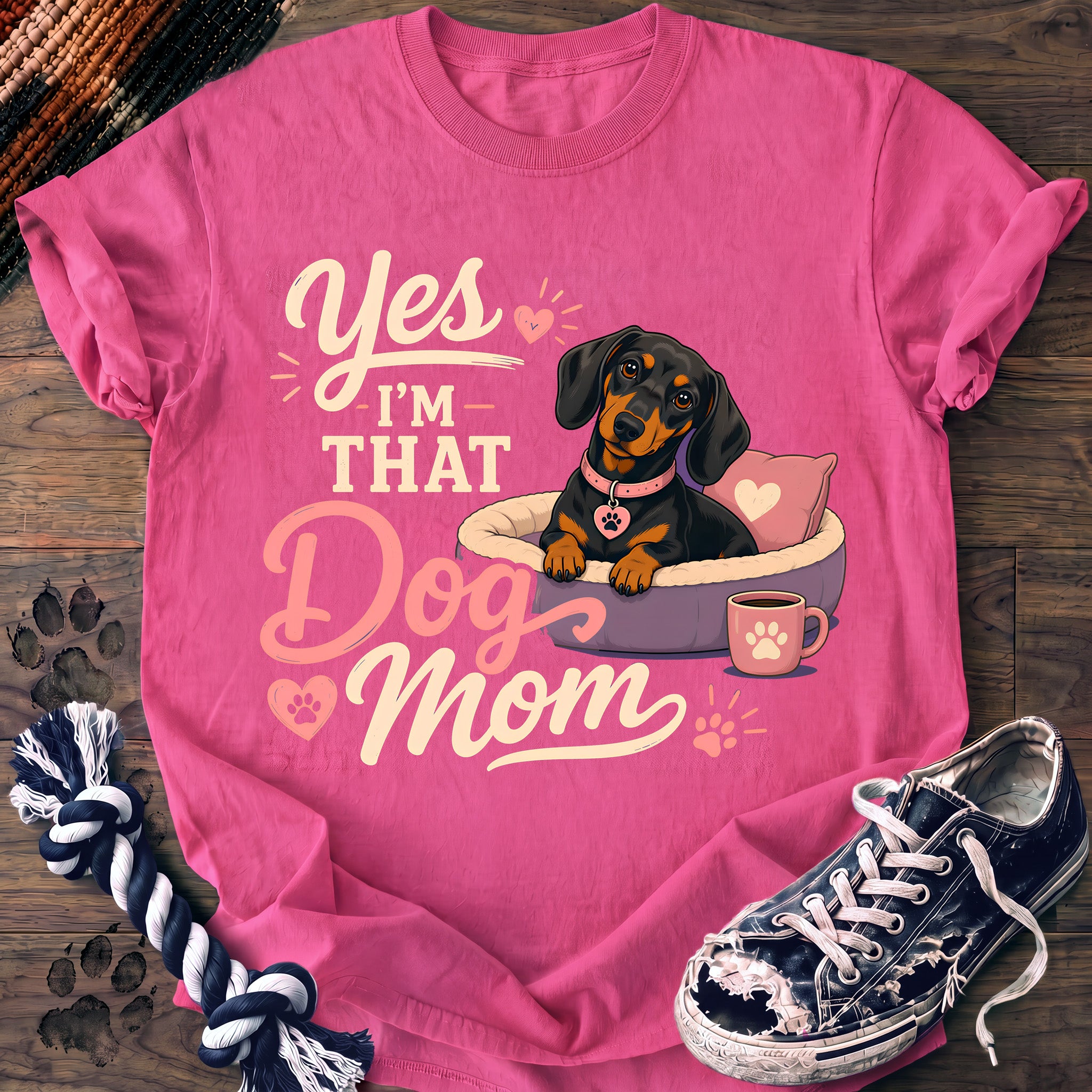 PAWSSION CLUB t-shirt in NeonPink color - SKU PC-0366