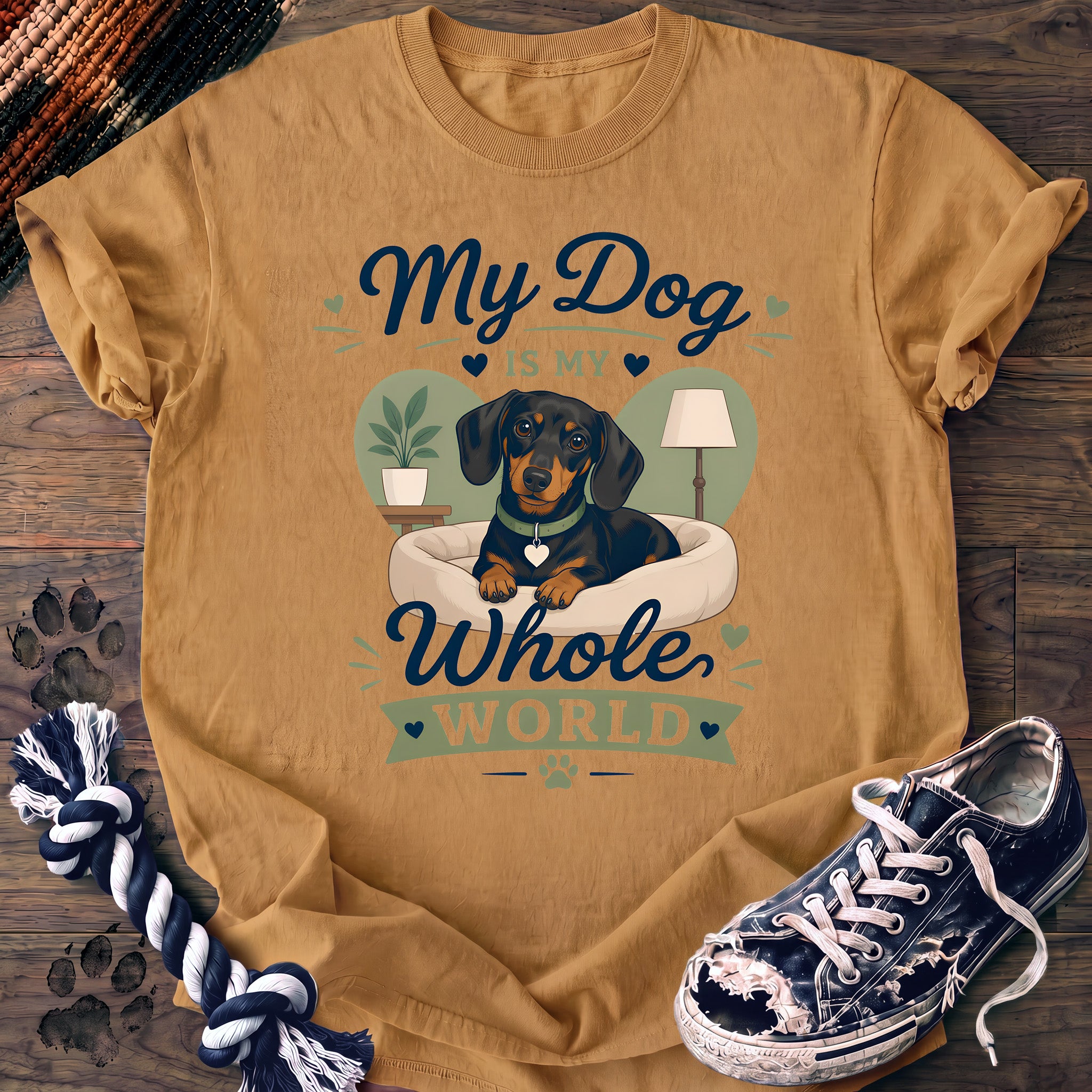 PAWSSION CLUB t-shirt in Mustard color - SKU PC-0367