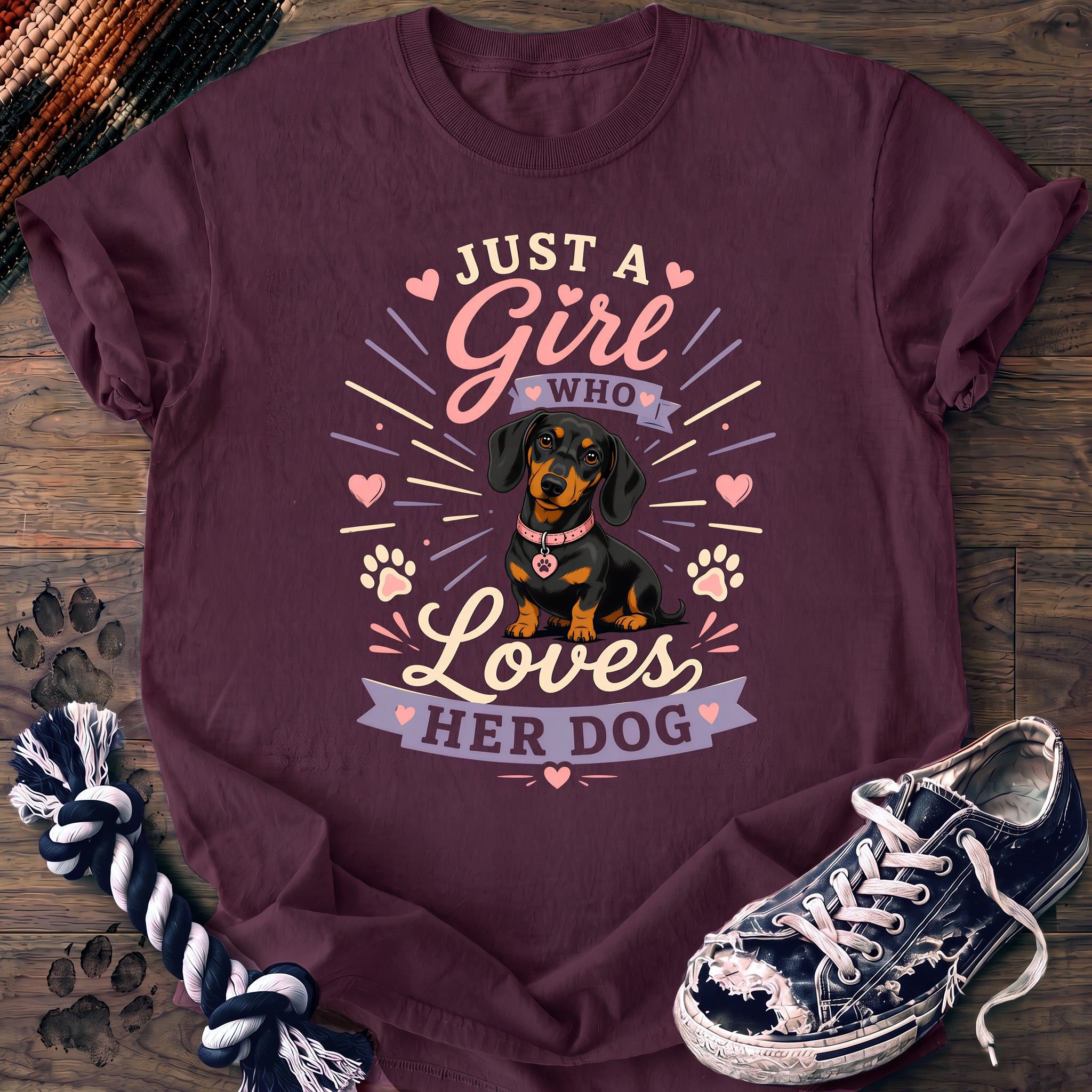 PAWSSION CLUB t-shirt in Berry color - SKU PC-0368