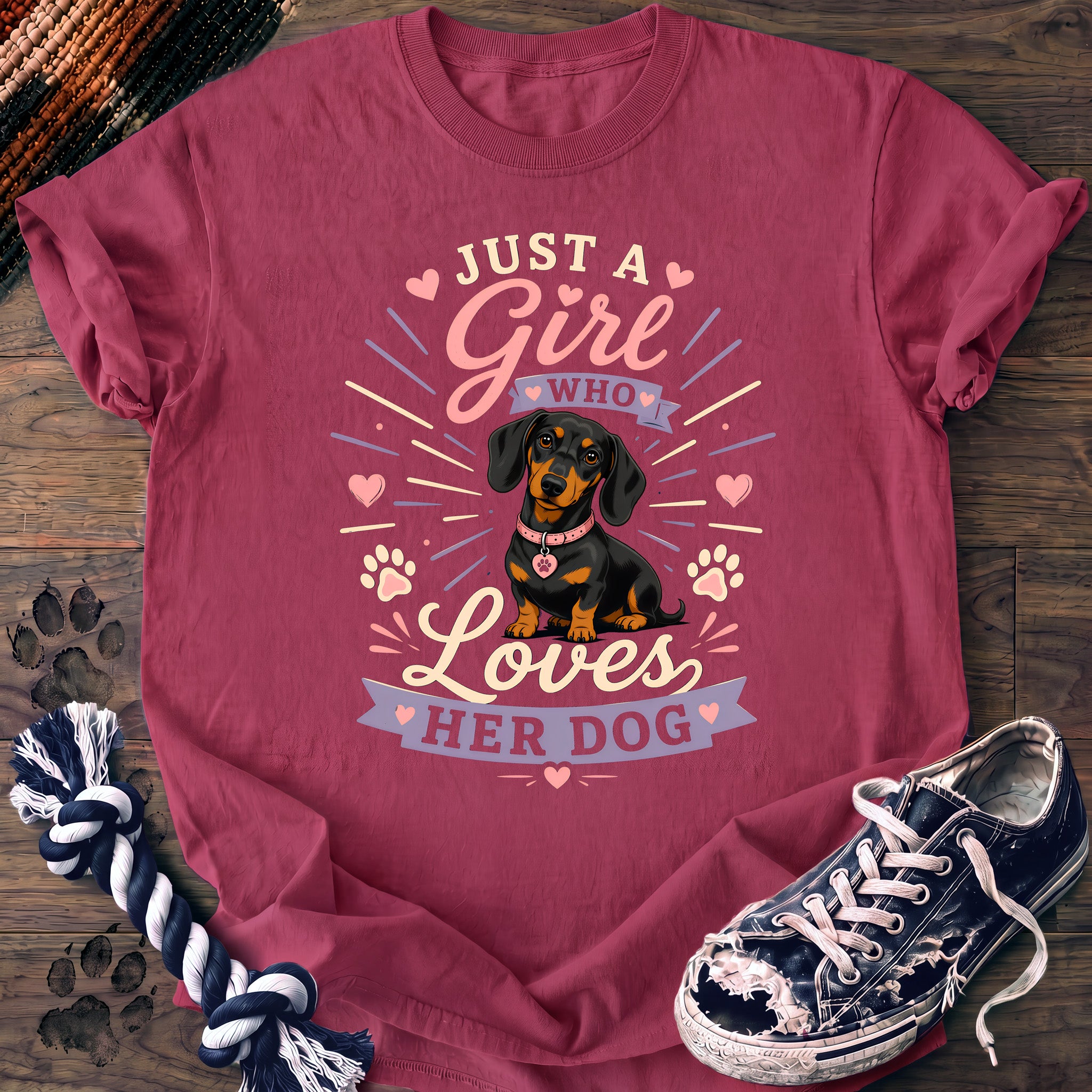 PAWSSION CLUB t-shirt in Crunchberry color - SKU PC-0368