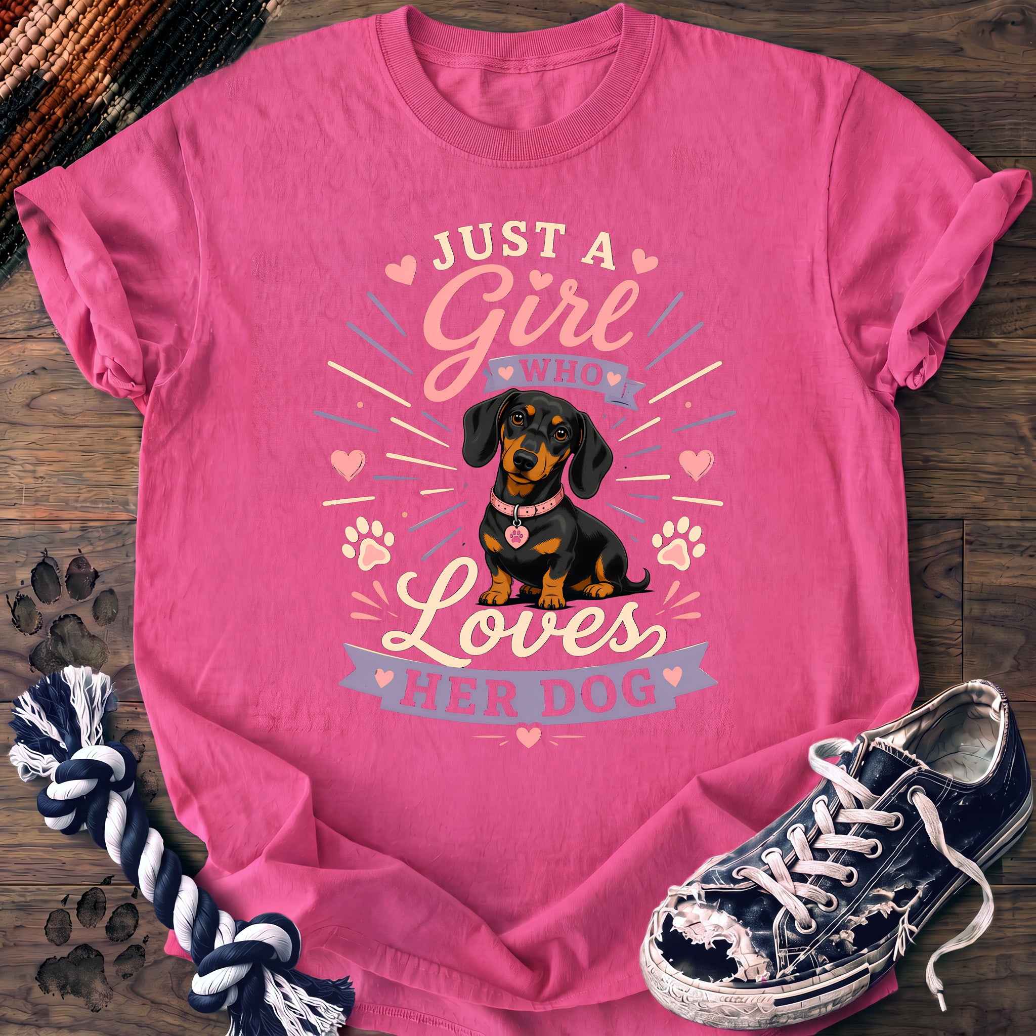 PAWSSION CLUB t-shirt in NeonPink color - SKU PC-0368