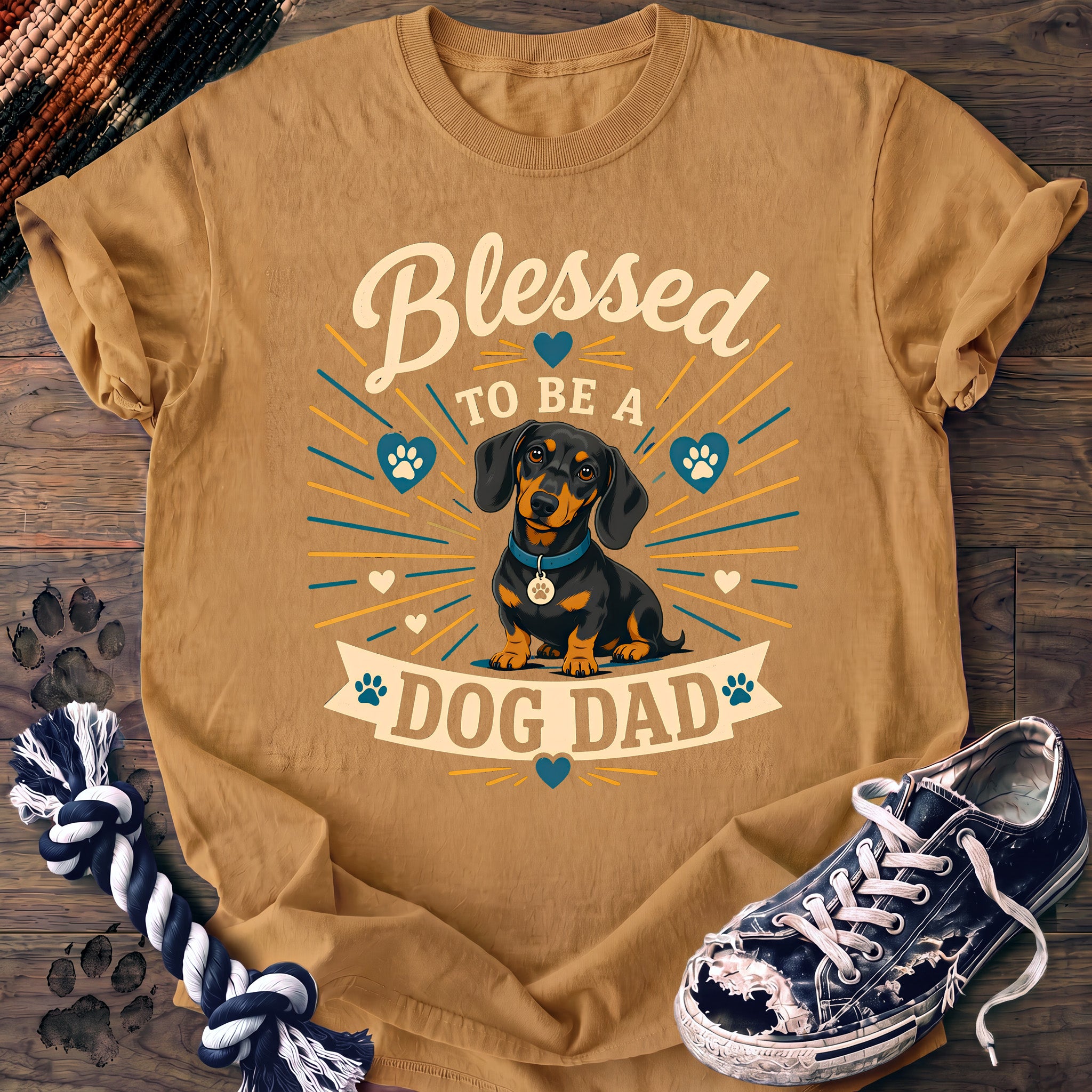 PAWSSION CLUB t-shirt in Mustard color - SKU PC-0371