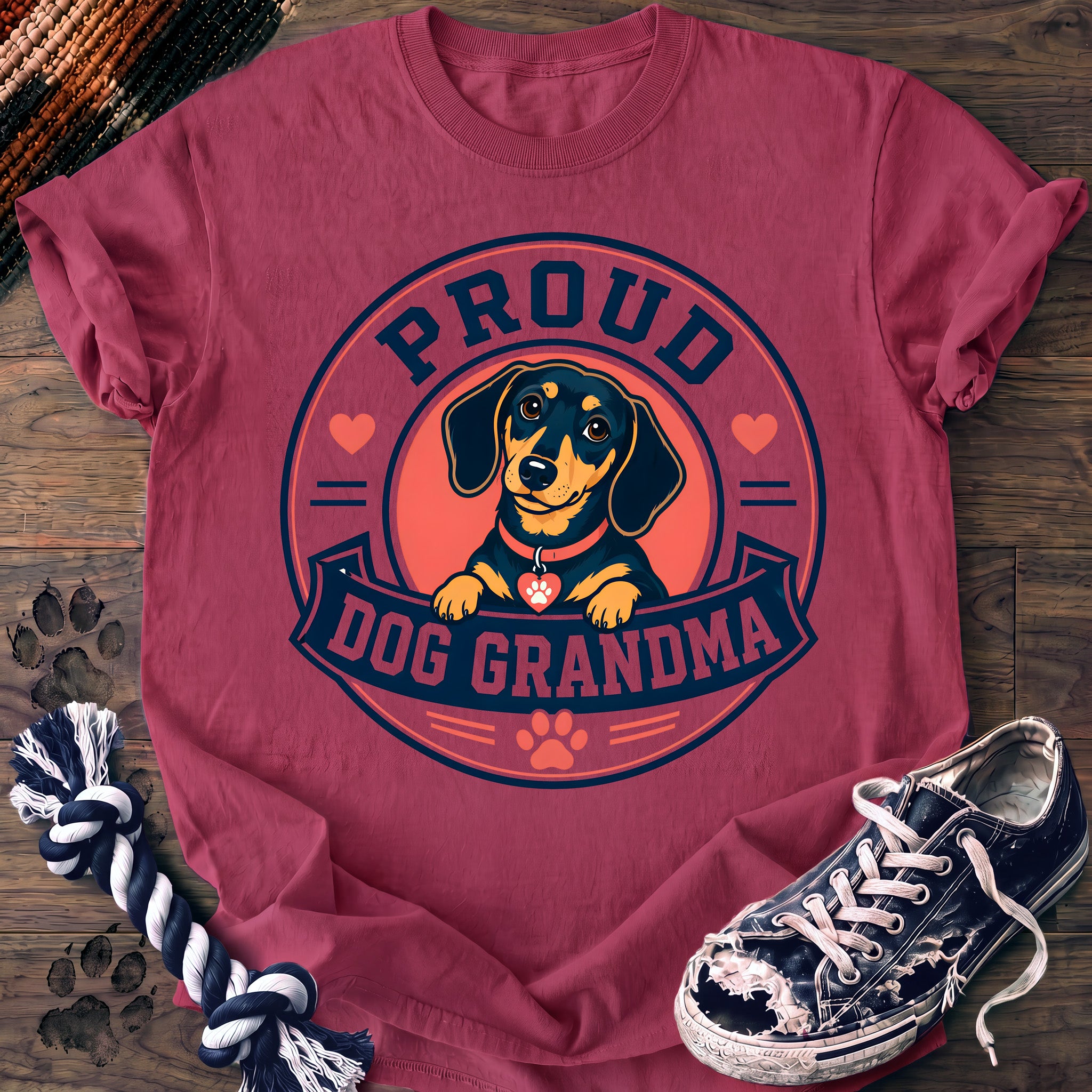 PAWSSION CLUB t-shirt in Crunchberry color - SKU PC-0373
