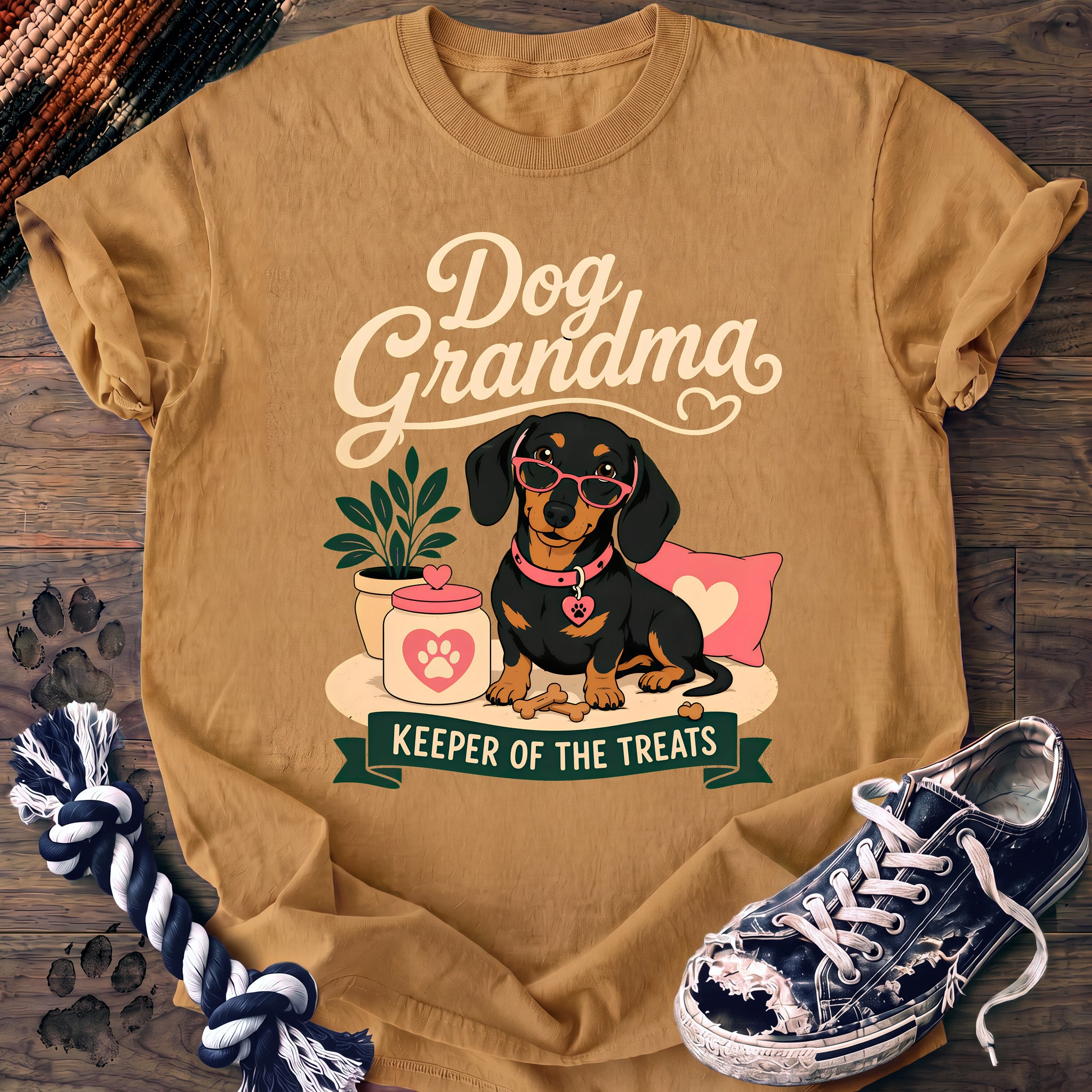 PAWSSION CLUB t-shirt in Mustard color - SKU PC-0374