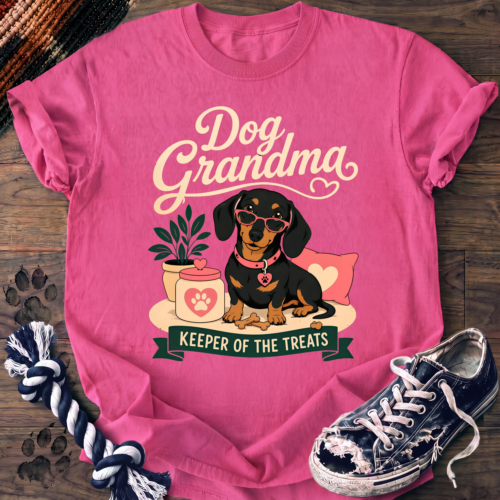 PAWSSION CLUB t-shirt in NeonPink color - SKU PC-0374