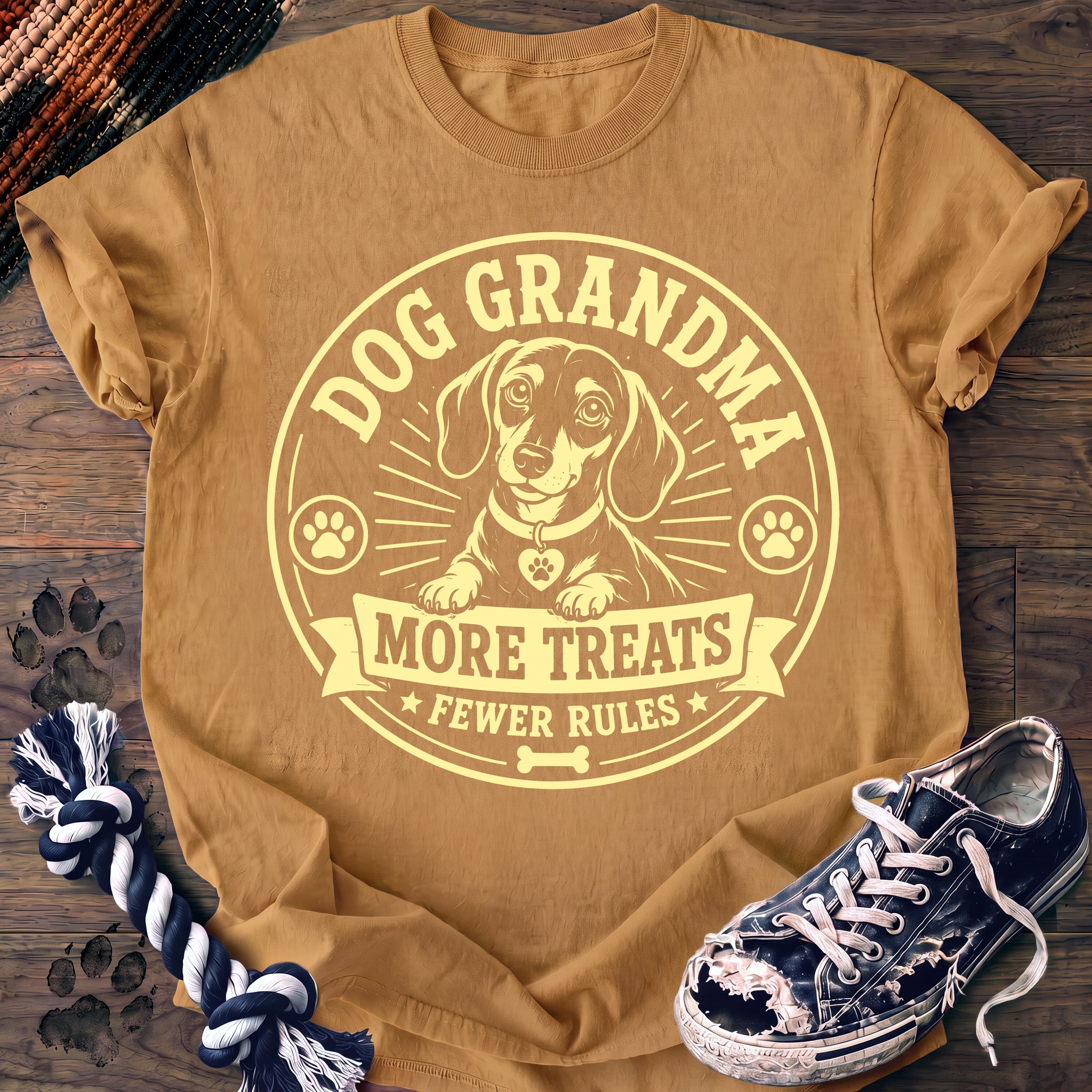 PAWSSION CLUB t-shirt in Mustard color - SKU PC-0376