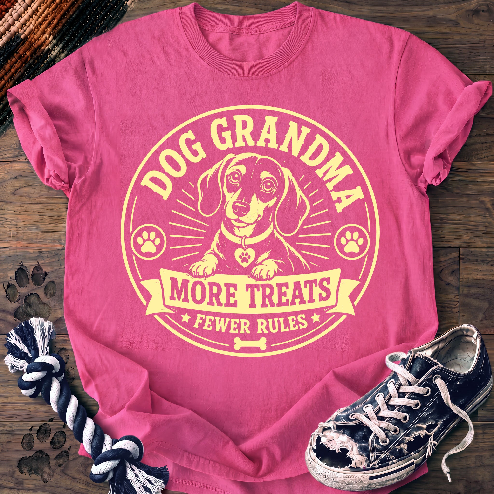 PAWSSION CLUB t-shirt in NeonPink color - SKU PC-0376
