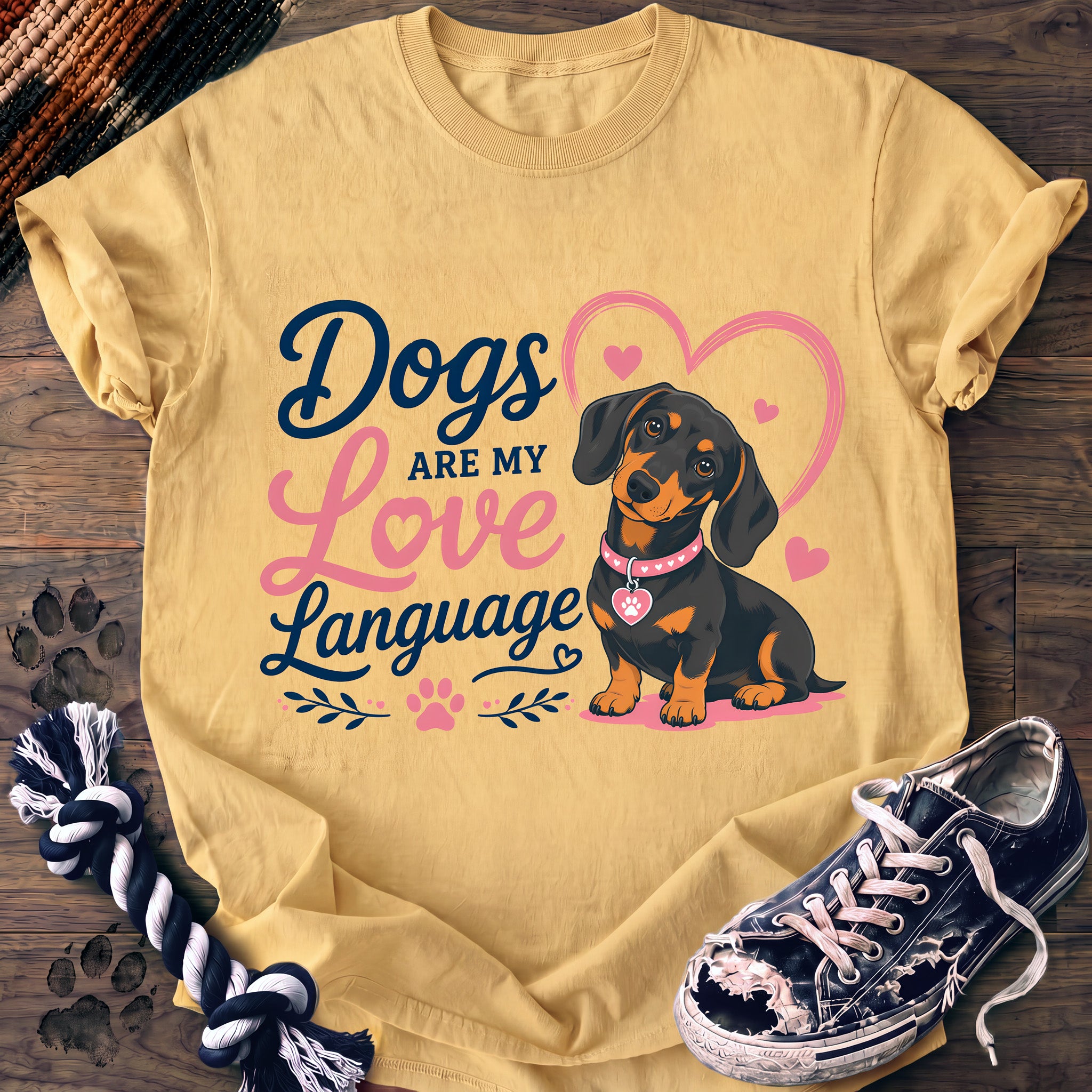 PAWSSION CLUB t-shirt in Butter color - SKU PC-0377