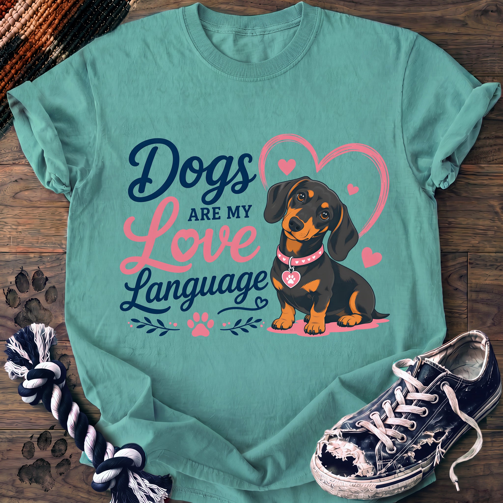 PAWSSION CLUB t-shirt in ChalkyMint color - SKU PC-0377
