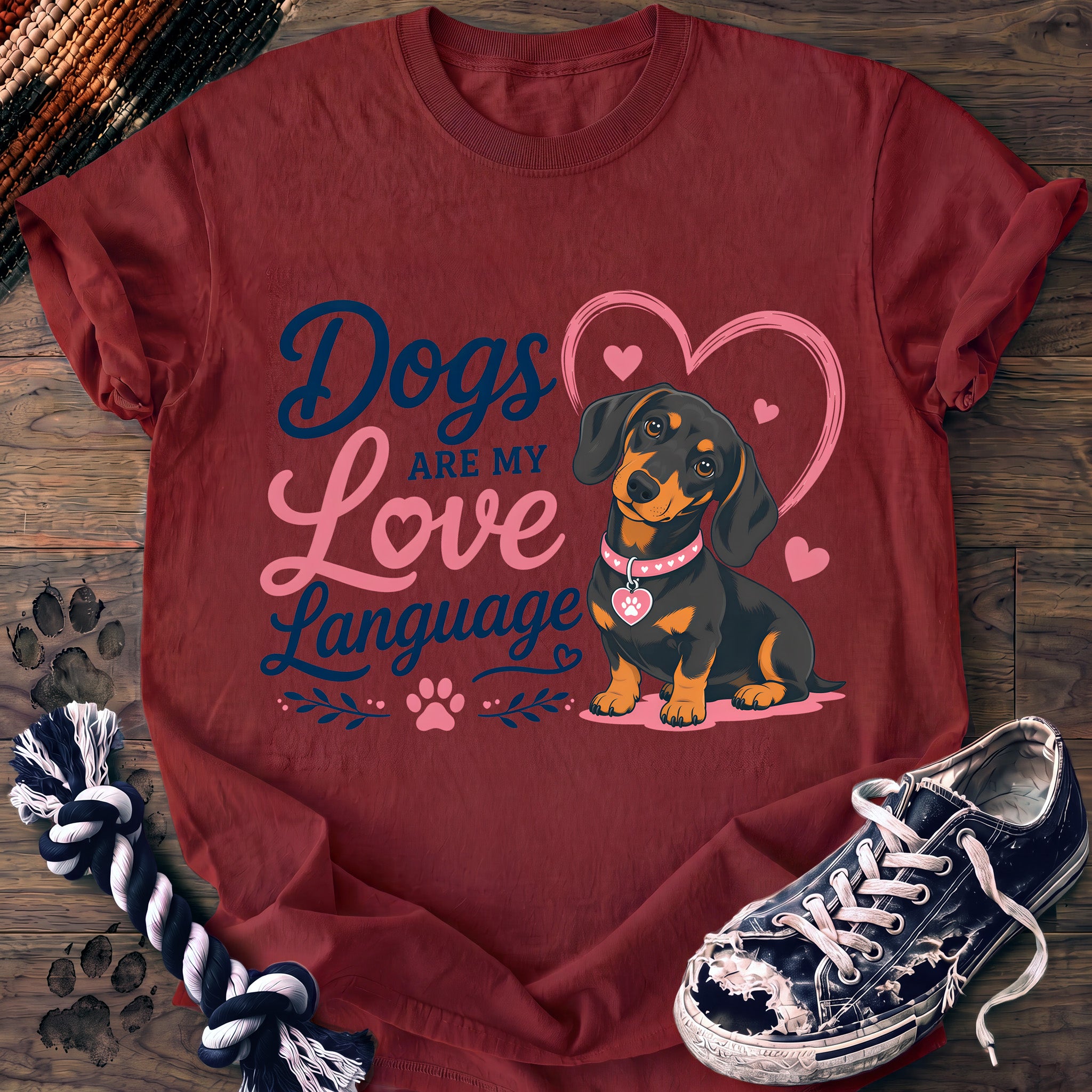 PAWSSION CLUB t-shirt in Chili color - SKU PC-0377
