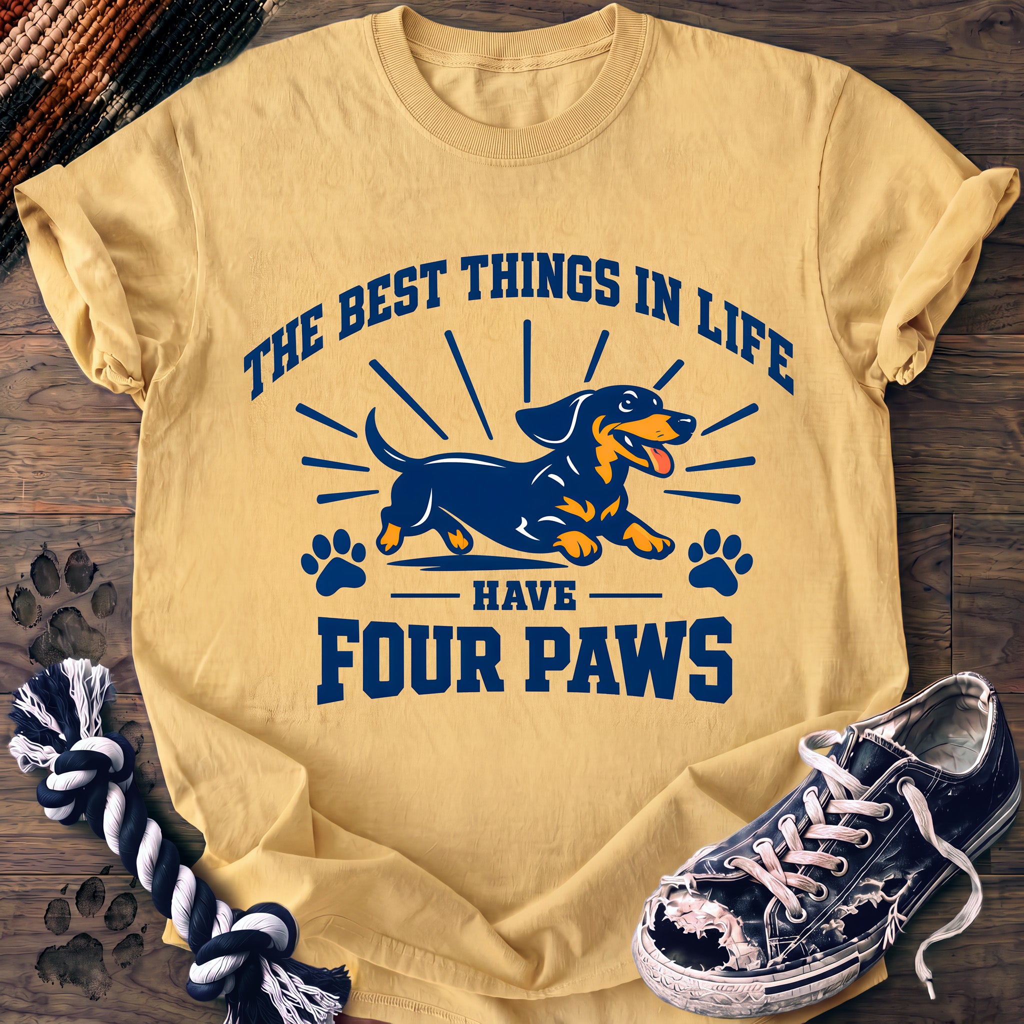 PAWSSION CLUB t-shirt in Butter color - SKU PC-0382