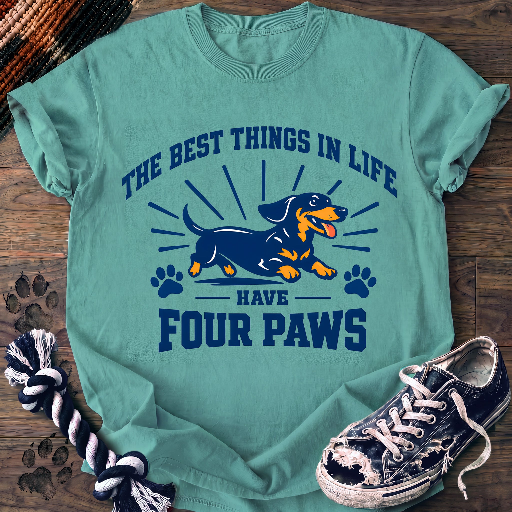 PAWSSION CLUB t-shirt in ChalkyMint color - SKU PC-0382