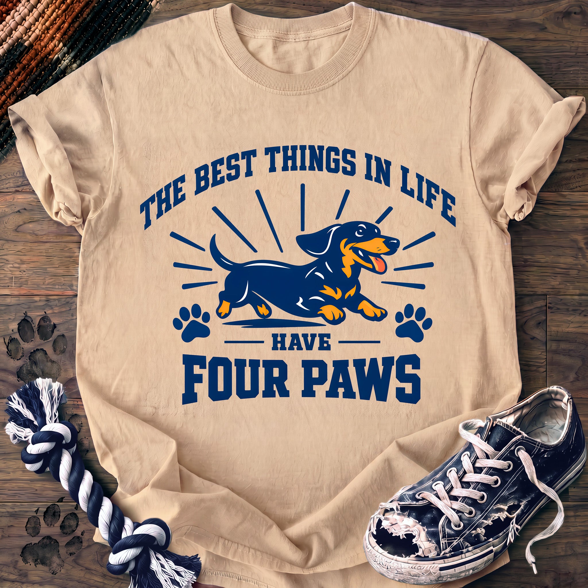PAWSSION CLUB t-shirt in Ivory color - SKU PC-0382